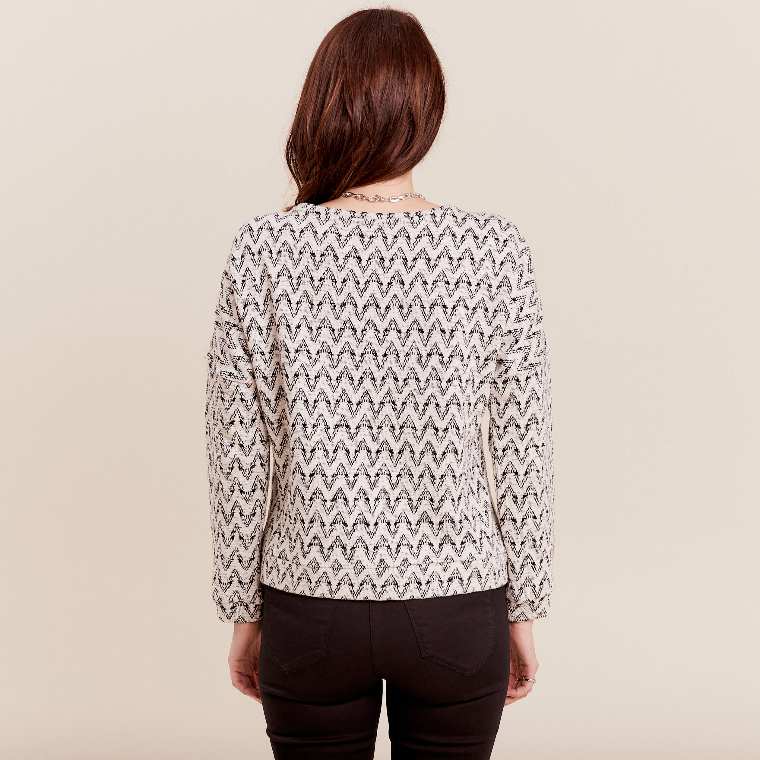 T-shirt manches 3/4 noir femme