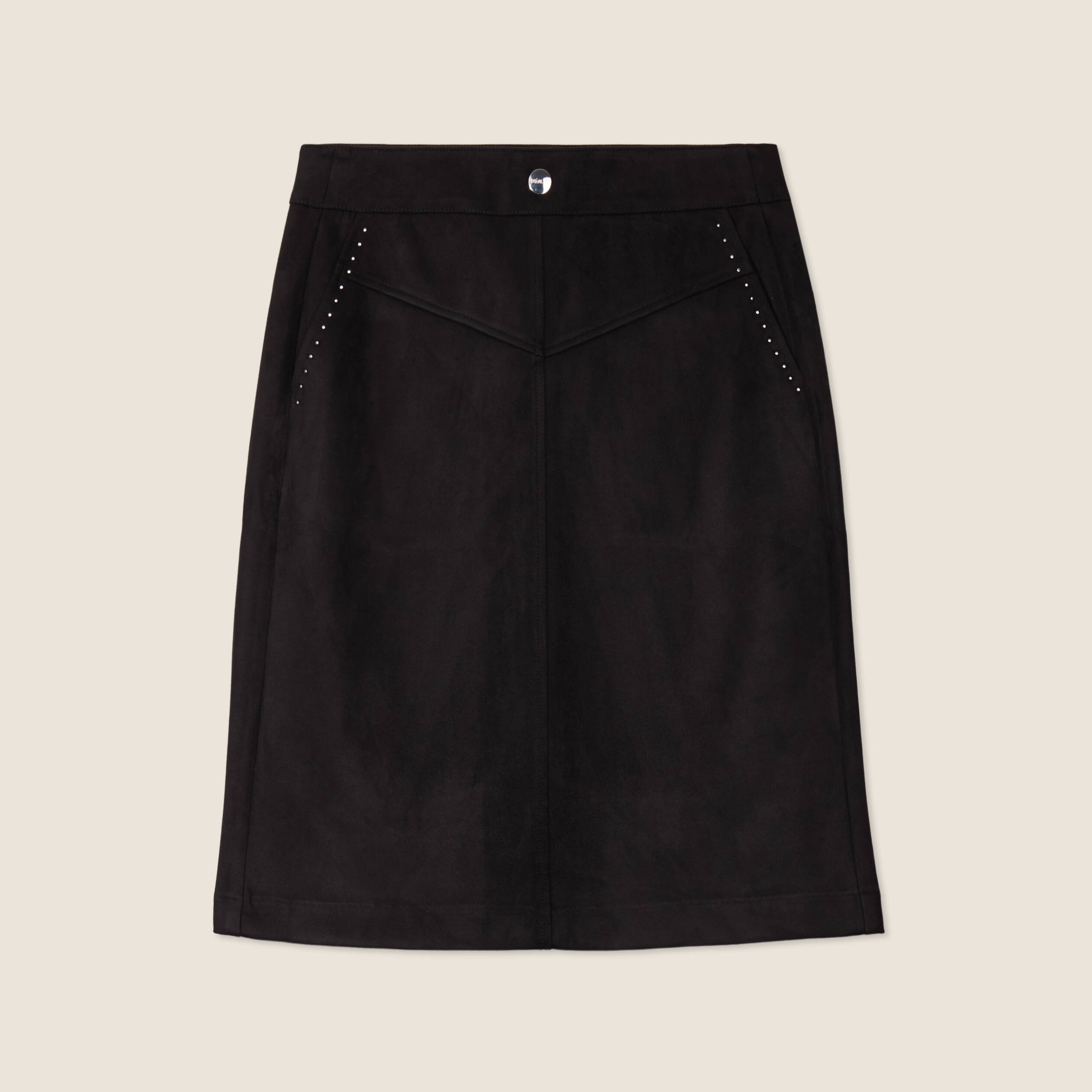 jupe ajustee suedine noir femme Jupe ajustée suédine noir femme