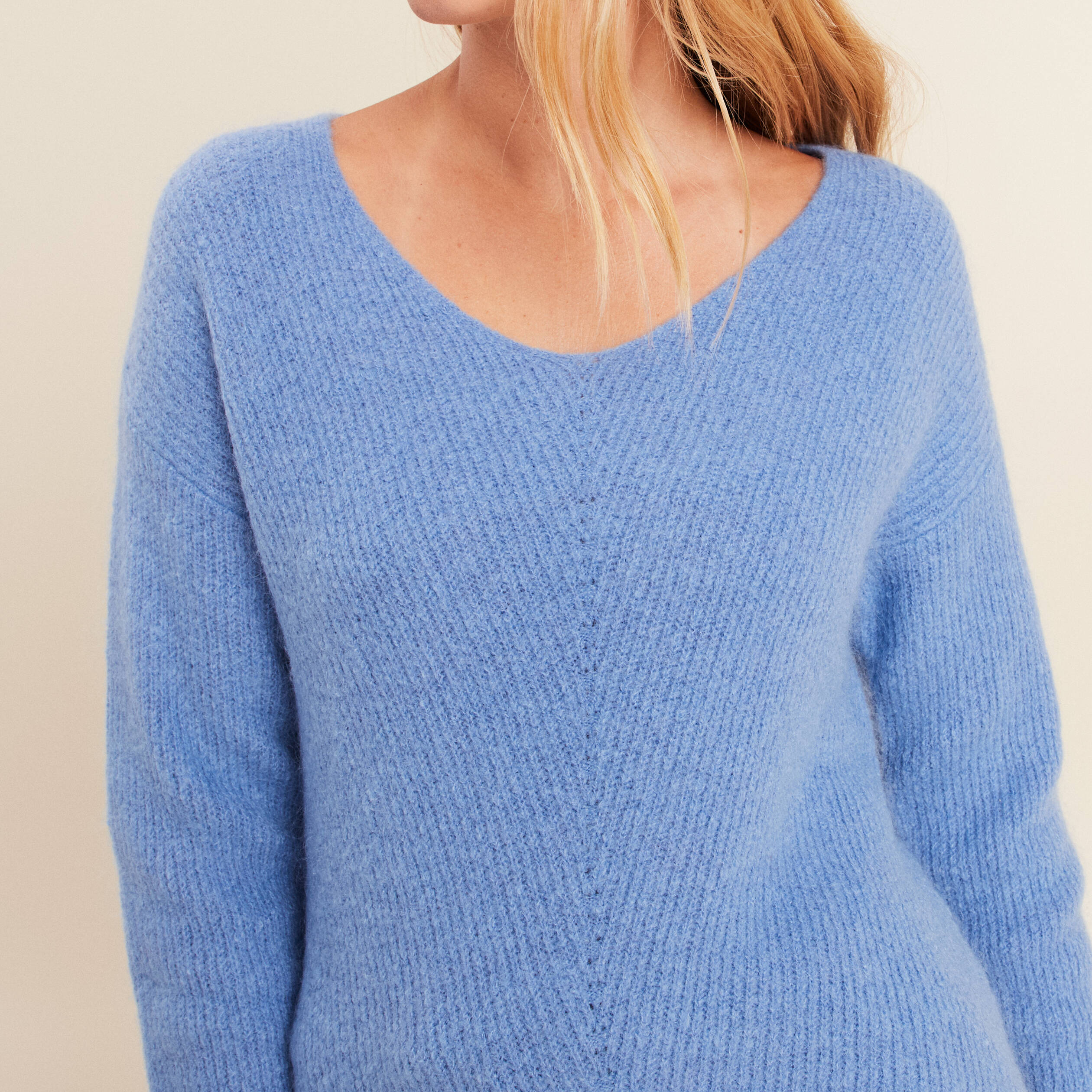 Pull mohair PREMIUM Femme - Bleu