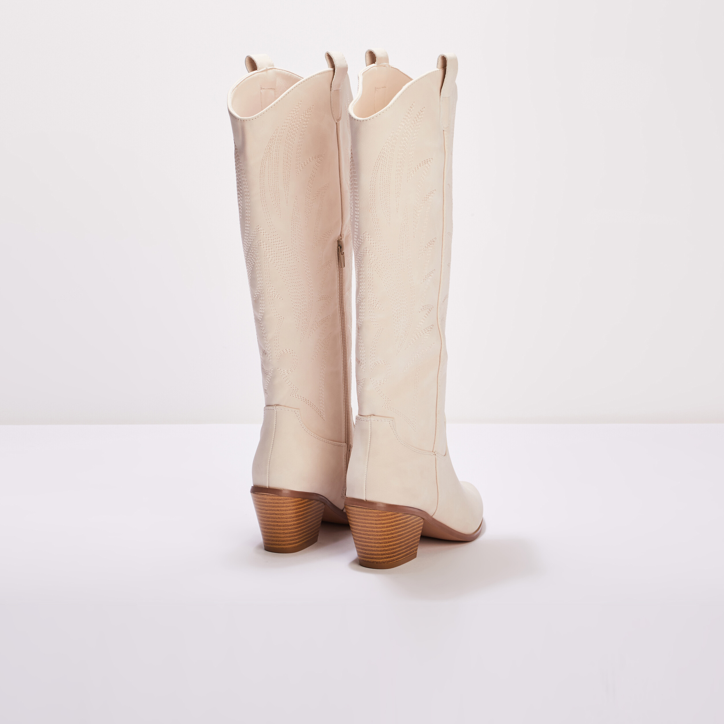 Bottes noires ivoire femme