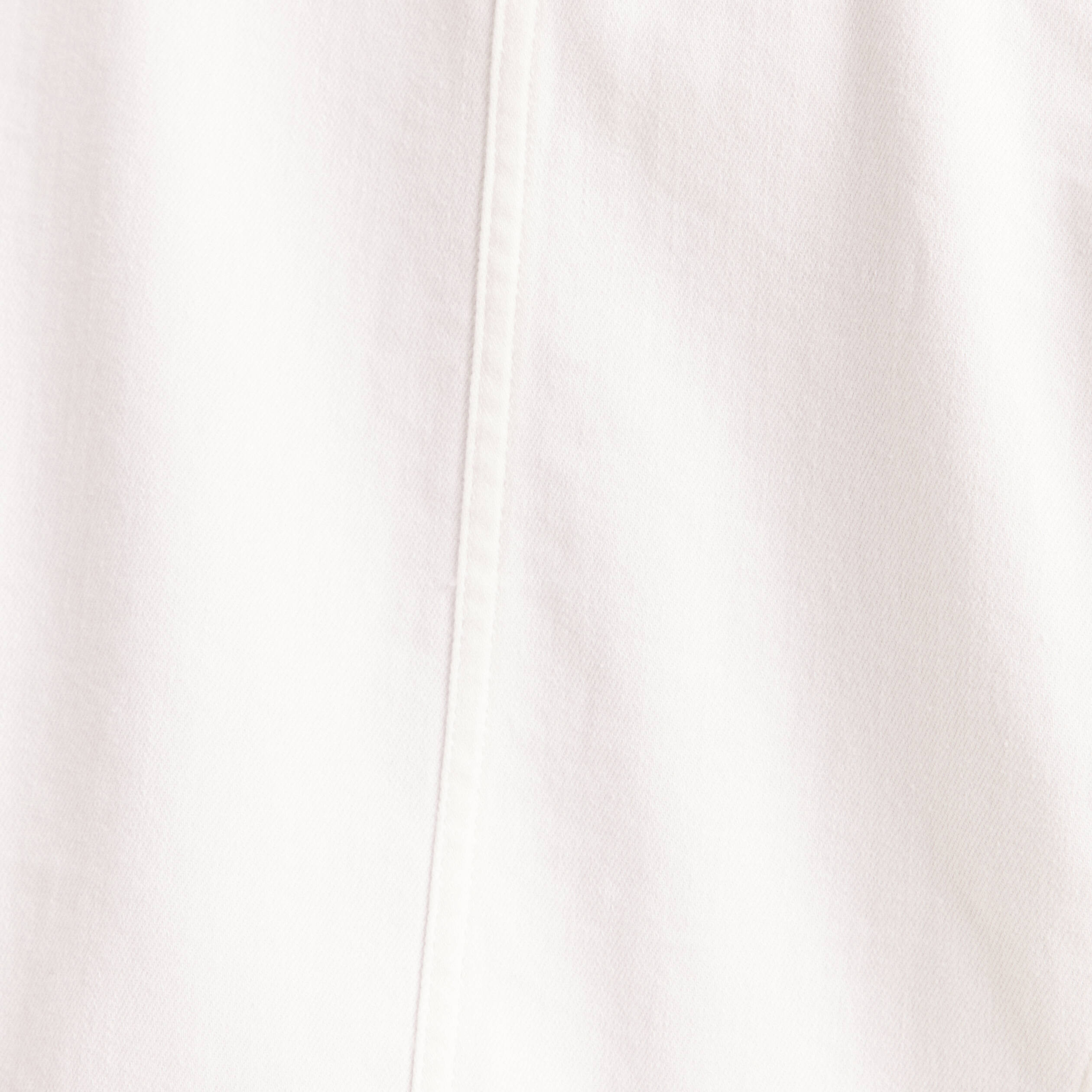 Veste jean manches longues blanc femme