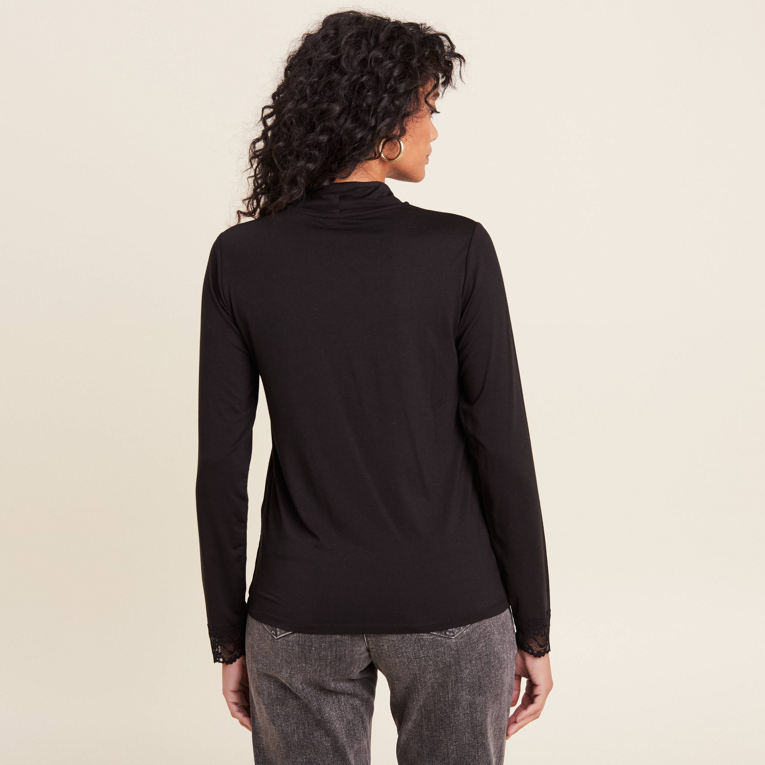 t shirt thermo douceur manches longues noir femme T-shirt thermo-douceur manches longues noir femme