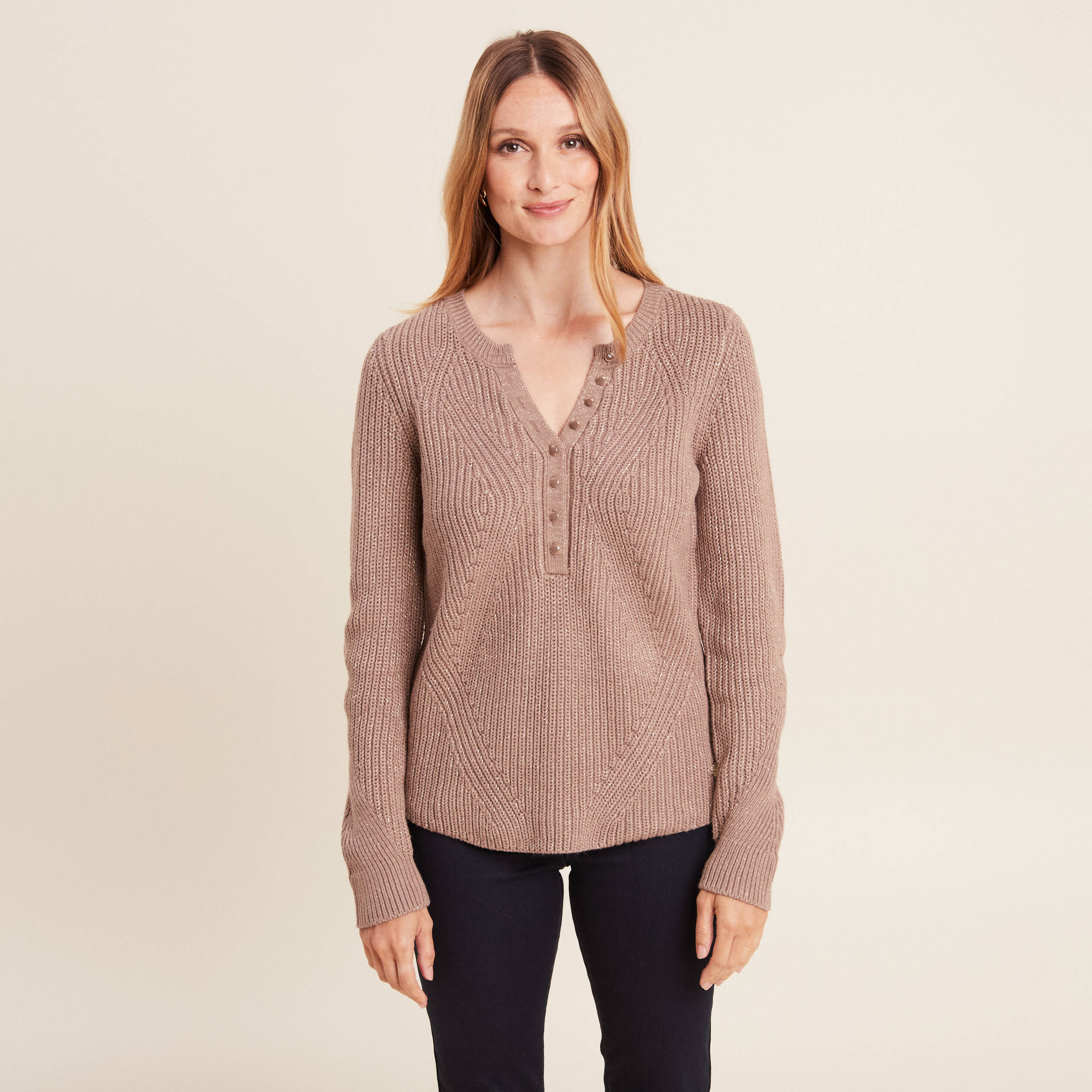 pull manches longues taupe femme Pull manches longues taupe femme