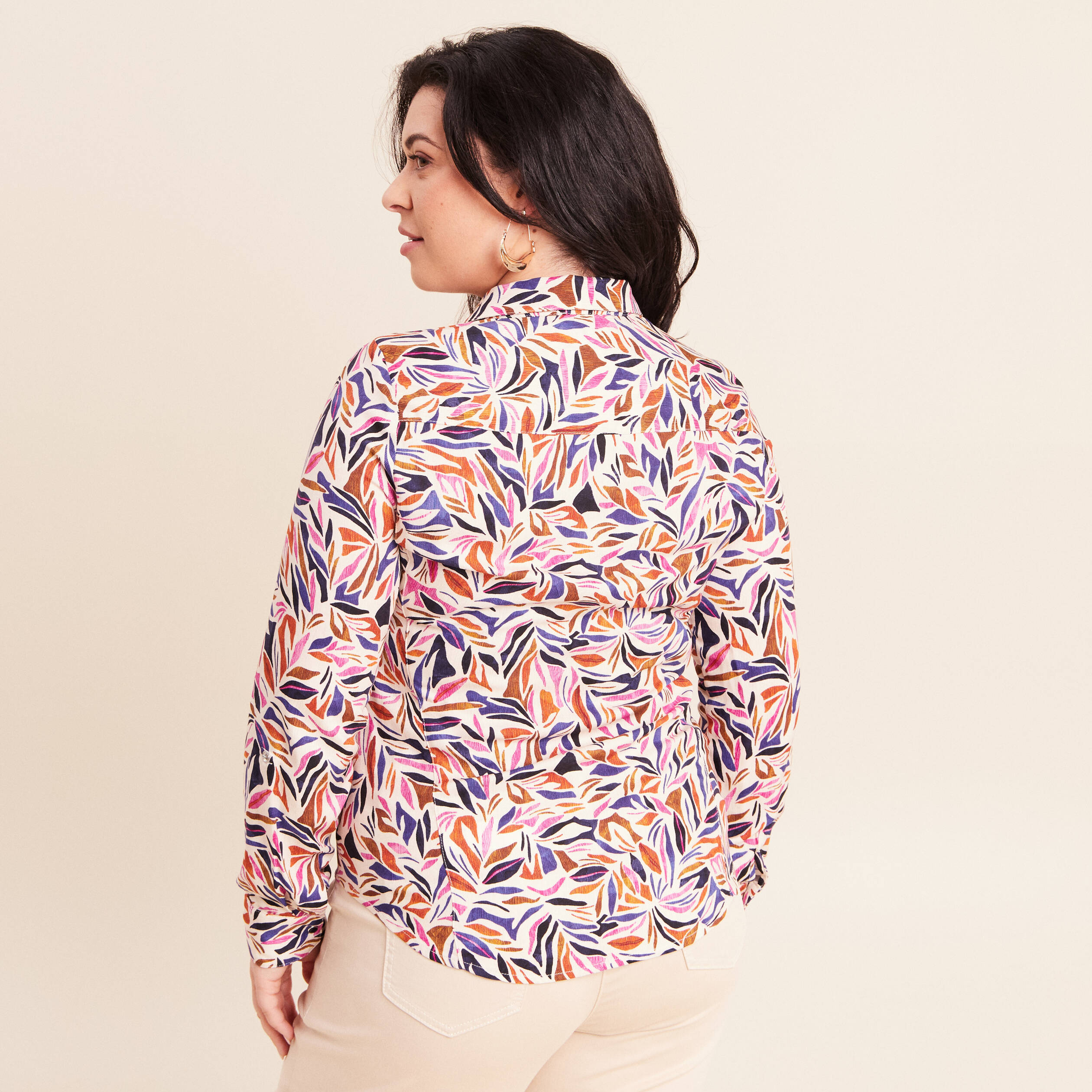 Chemise Spectacle Beacon Hill Fille – Manches Longues, Col Enveloppant – Taille XL