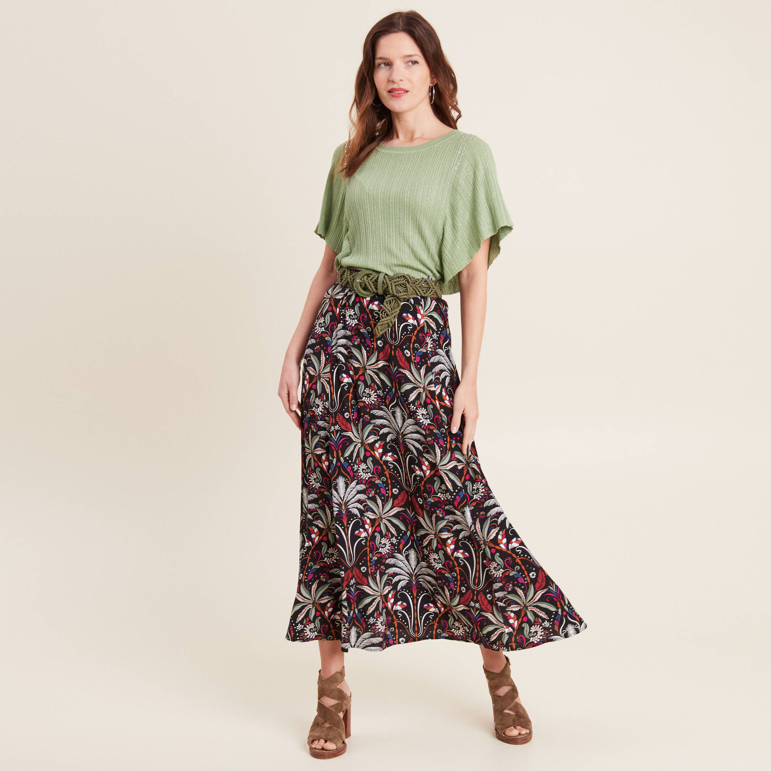 pull manches courtes papillons vert emeraude femme Pull manches courtes papillons vert émeraude femme