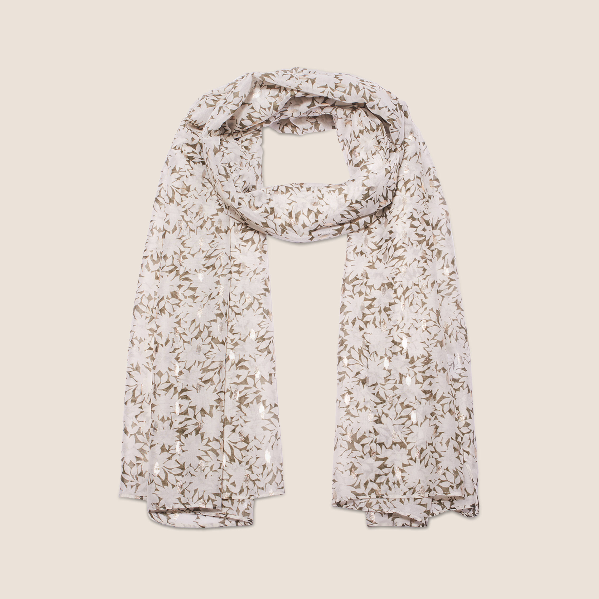 Foulard en voile transparent vert clair femme