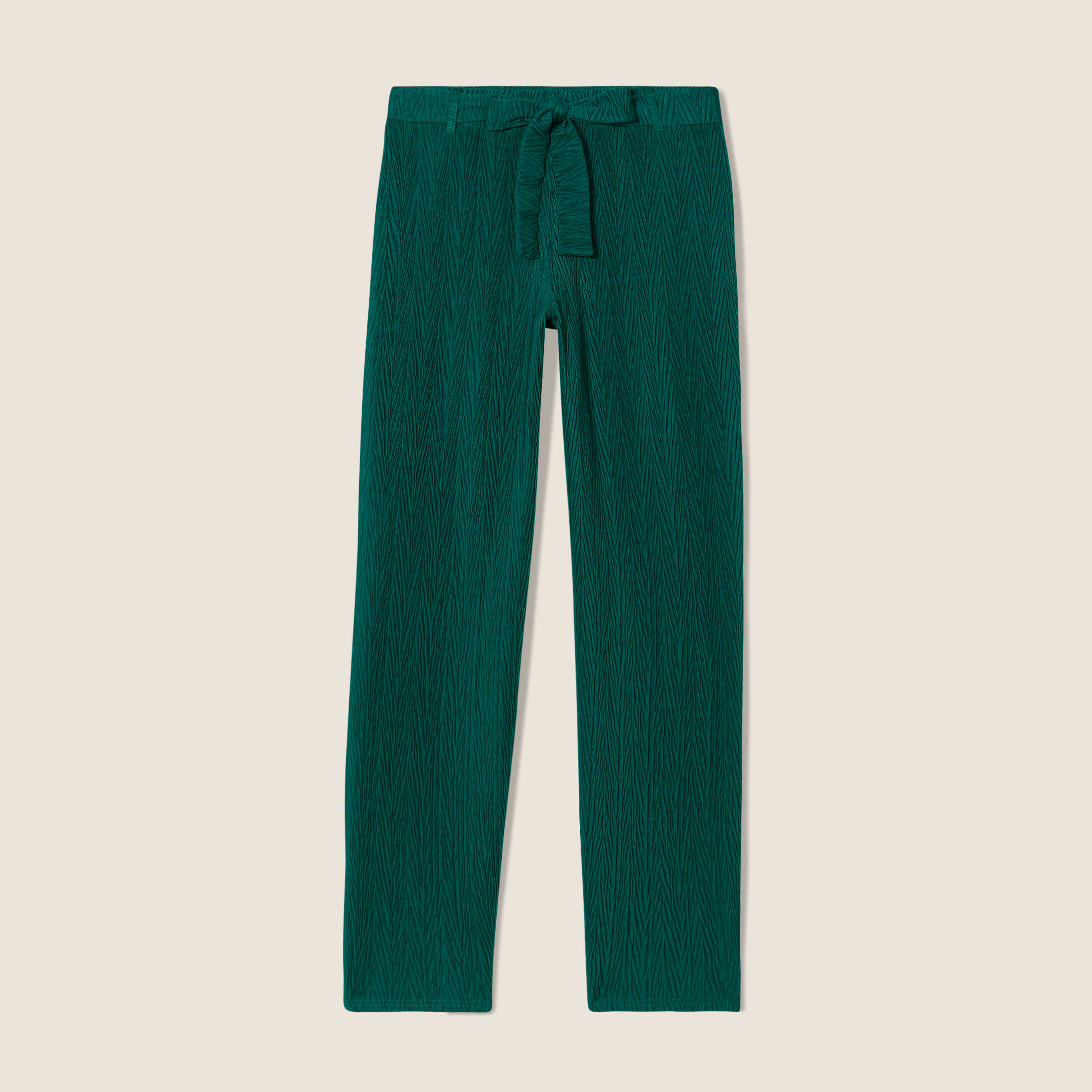 pantalon large ceinture vert femme Pantalon large ceinturé vert femme