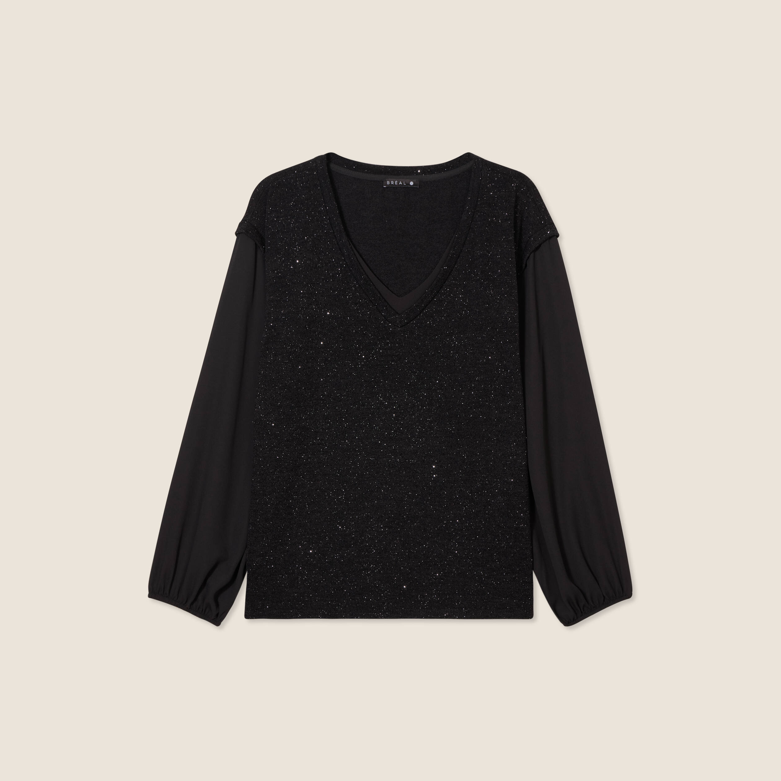 t shirt manches longues noir femme T-shirt manches longues noir femme