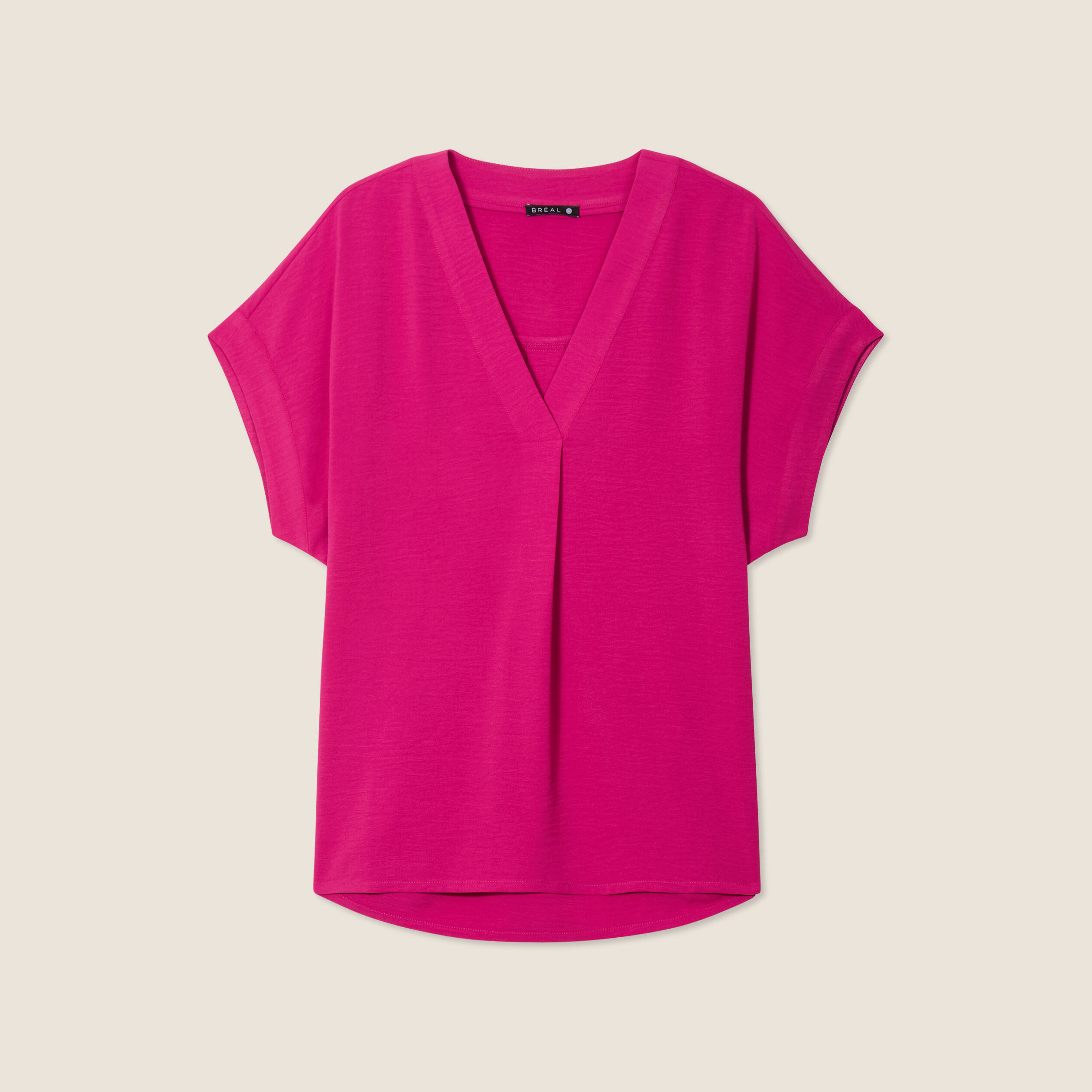 blouse manches courtes rose fushia femme Blouse manches courtes rose fushia femme