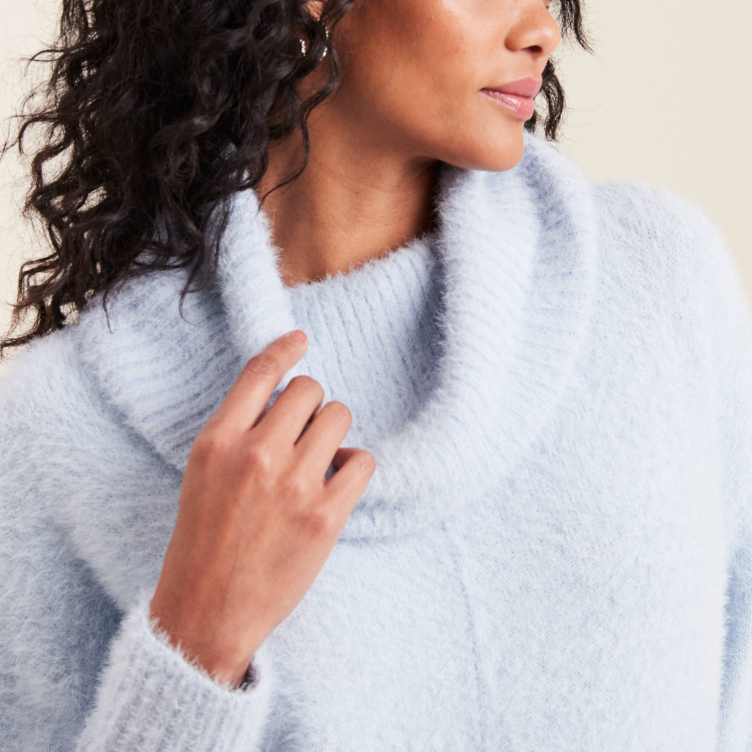 pull manches longues bleu pastel femme Pull manches longues bleu pastel femme