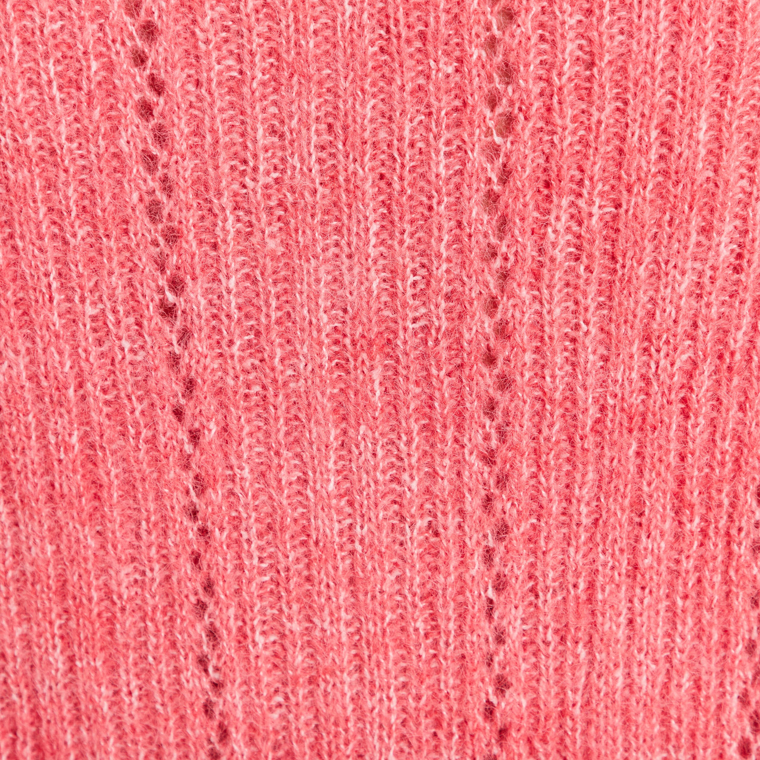 Pull col tunisien manches longues rose femme