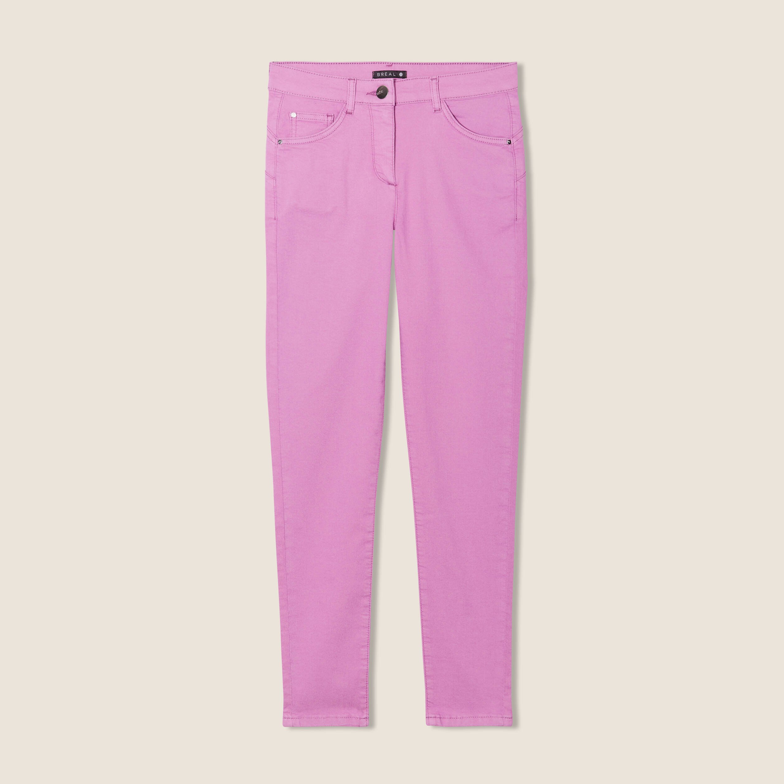 pantalon leger taille standard 78eme mauve femme Pantalon léger taille standard 7/8ème mauve femme