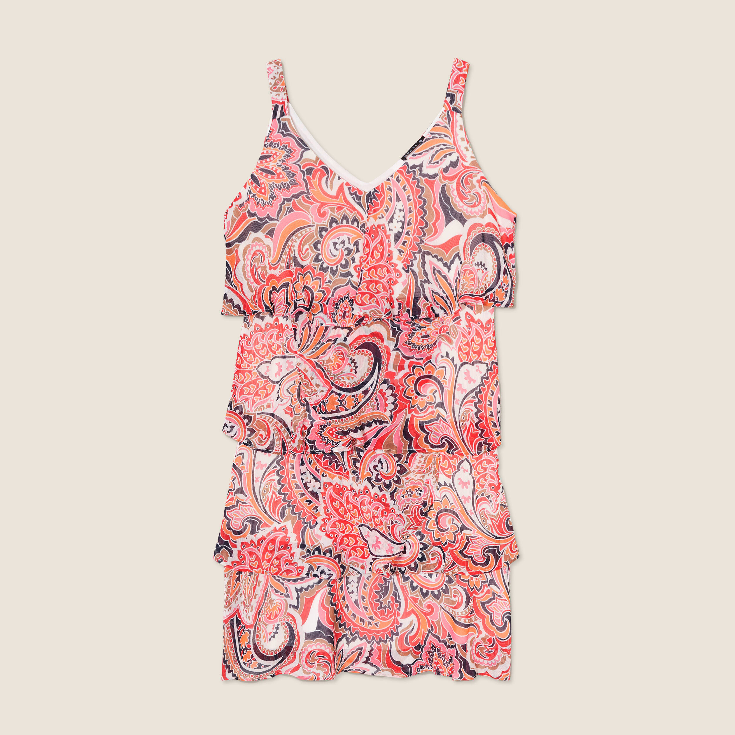 robe evasee volantee multicolore femme Robe évasée volantée multicolore femme
