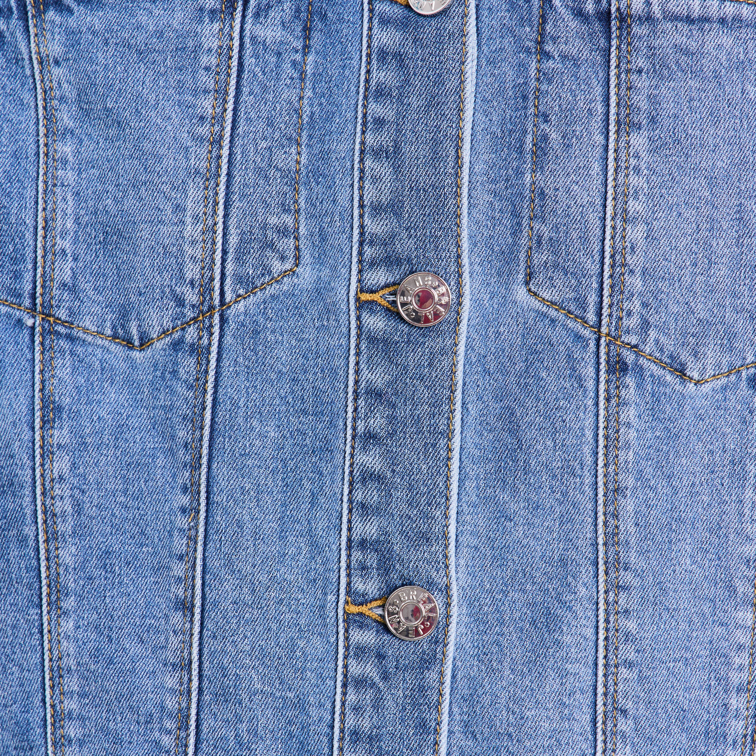 Veste jean manches longues denim double stone femme