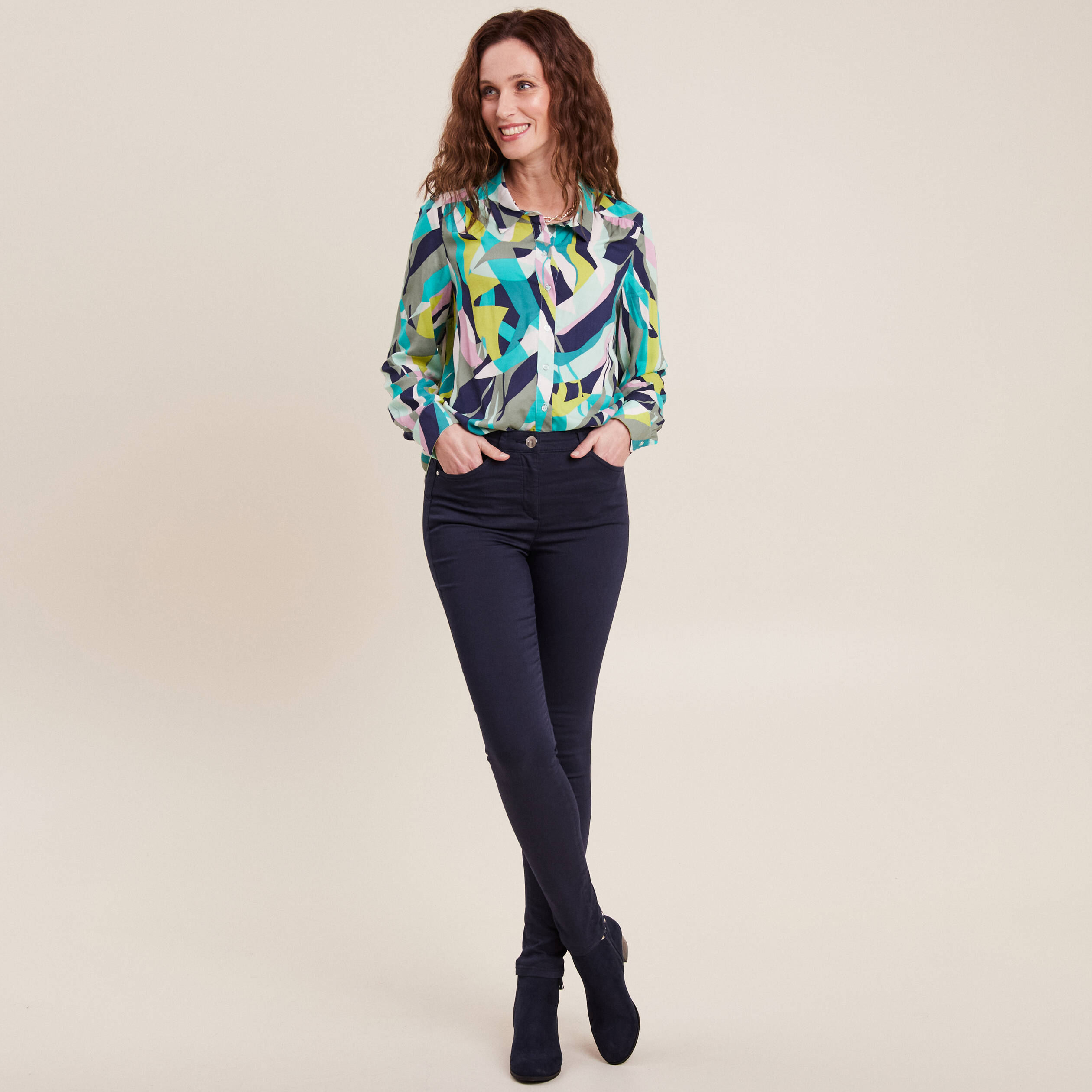chemise manches longues vert femme Chemise manches longues vert femme