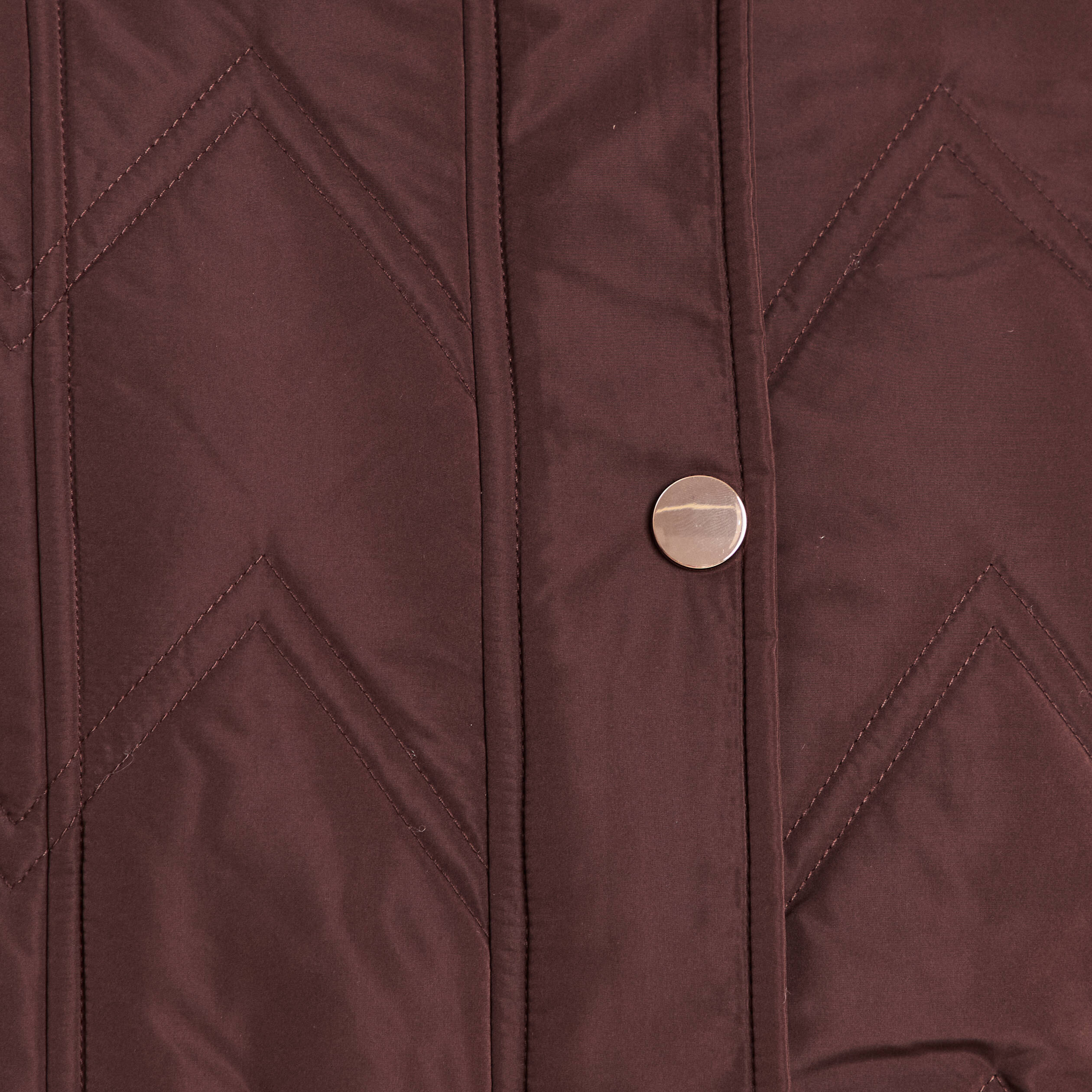 Doudoune courte doubl&eacute;e col amovible marron fonc&eacute; femme