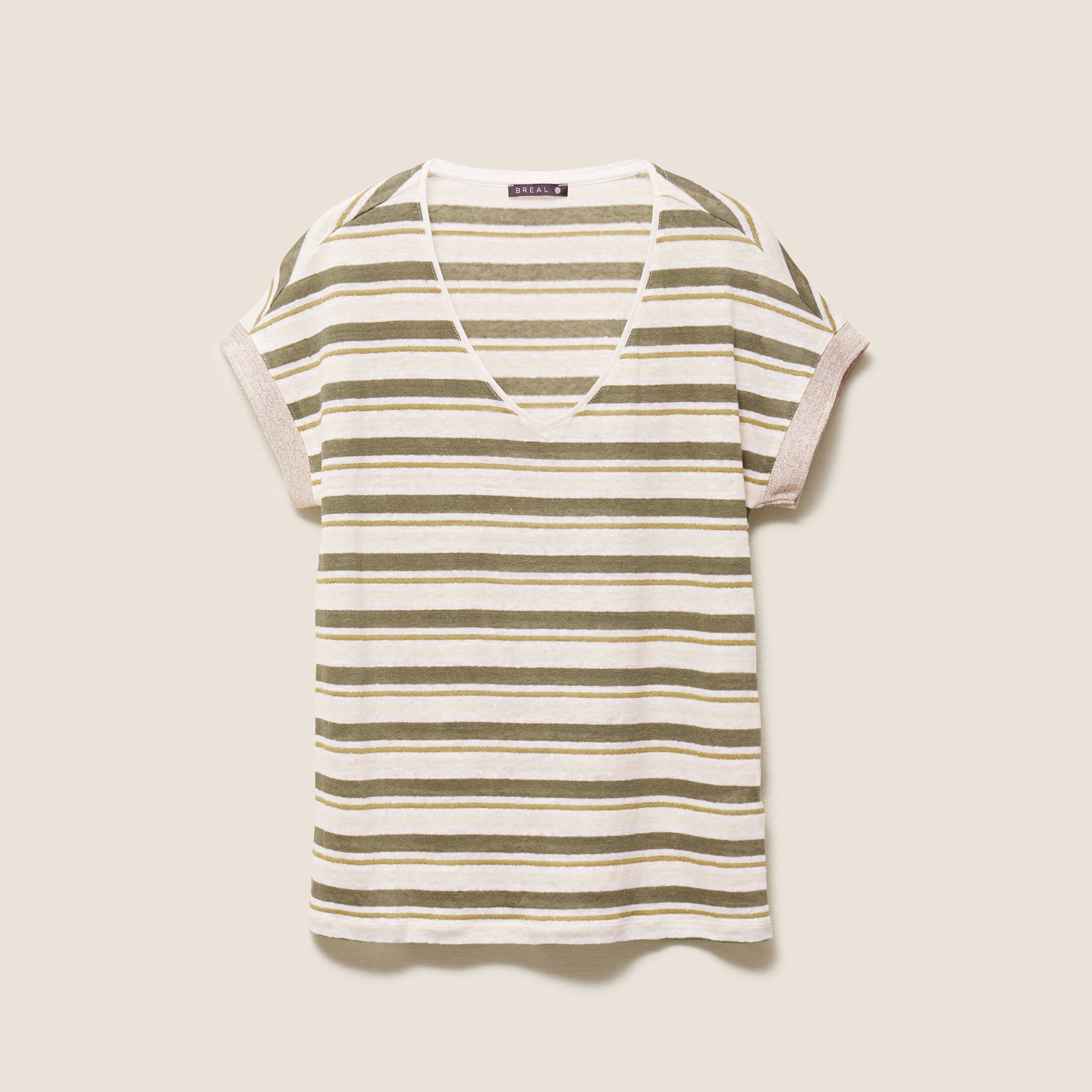 T-shirt manches courtes vert femme