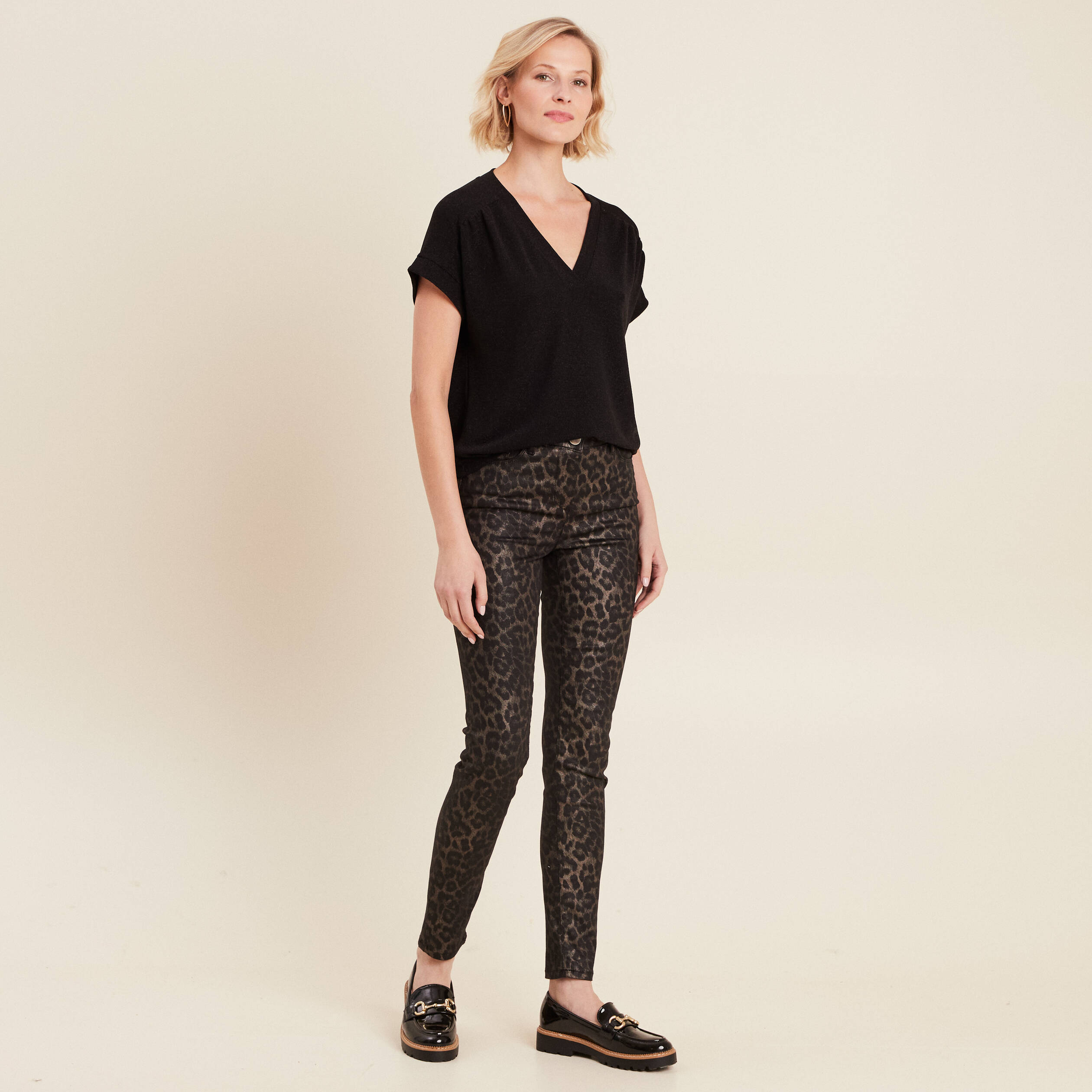 t shirt manches courtes noir femme T-shirt manches courtes noir femme