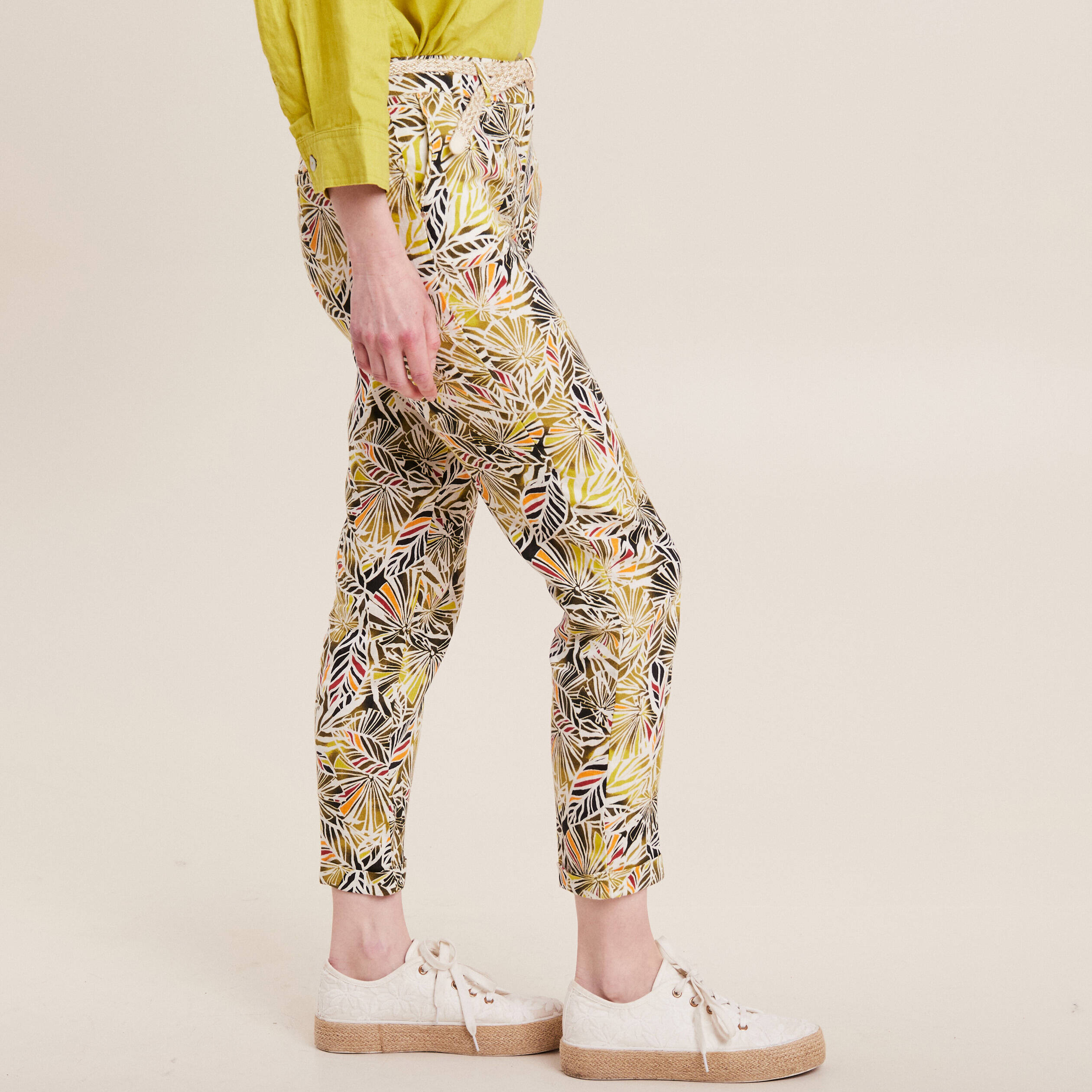 pantalon a ceinture vert femme Pantalon à ceinture vert femme