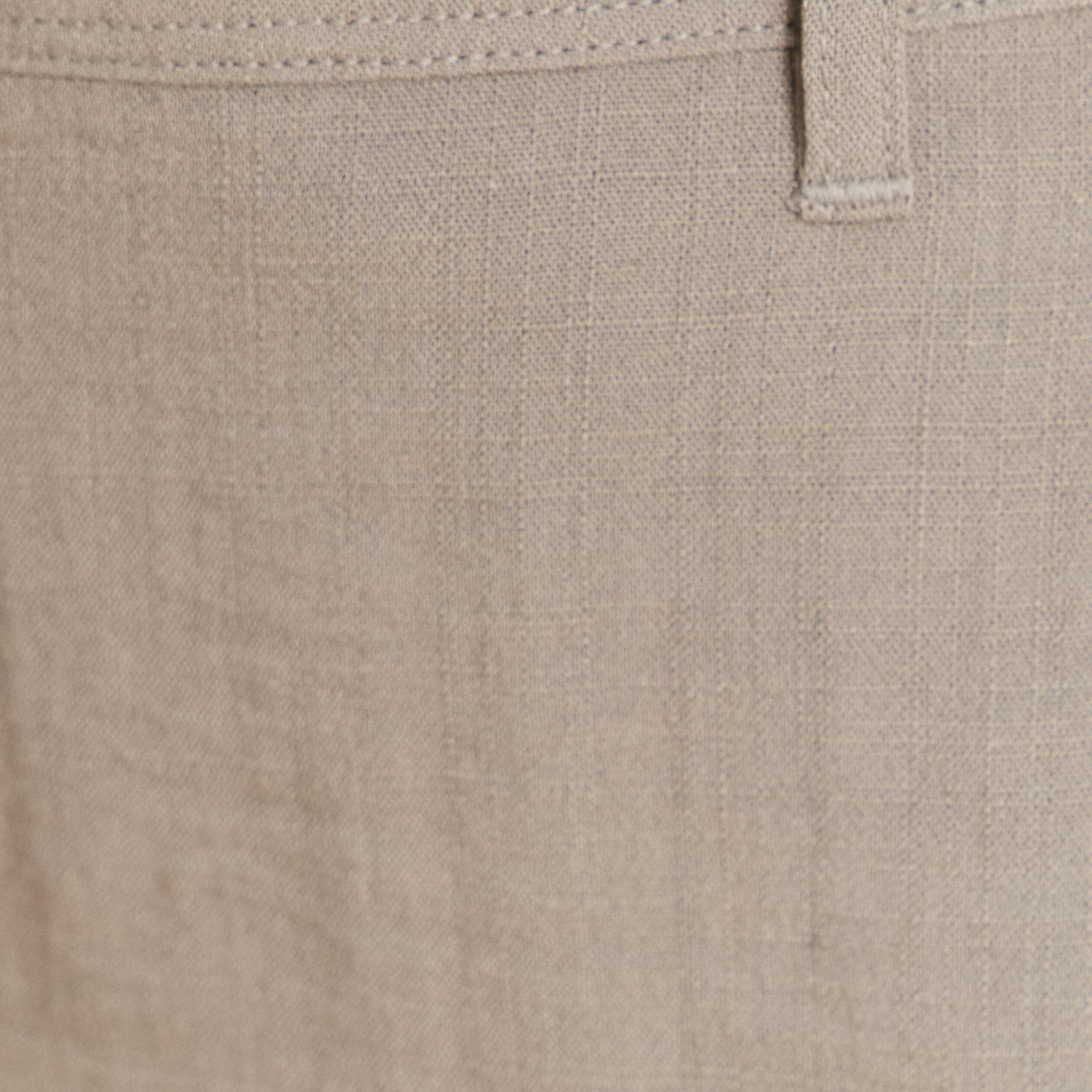 Pantalon large 7/8&egrave;me doubl&eacute; aspect lin vert clair femme