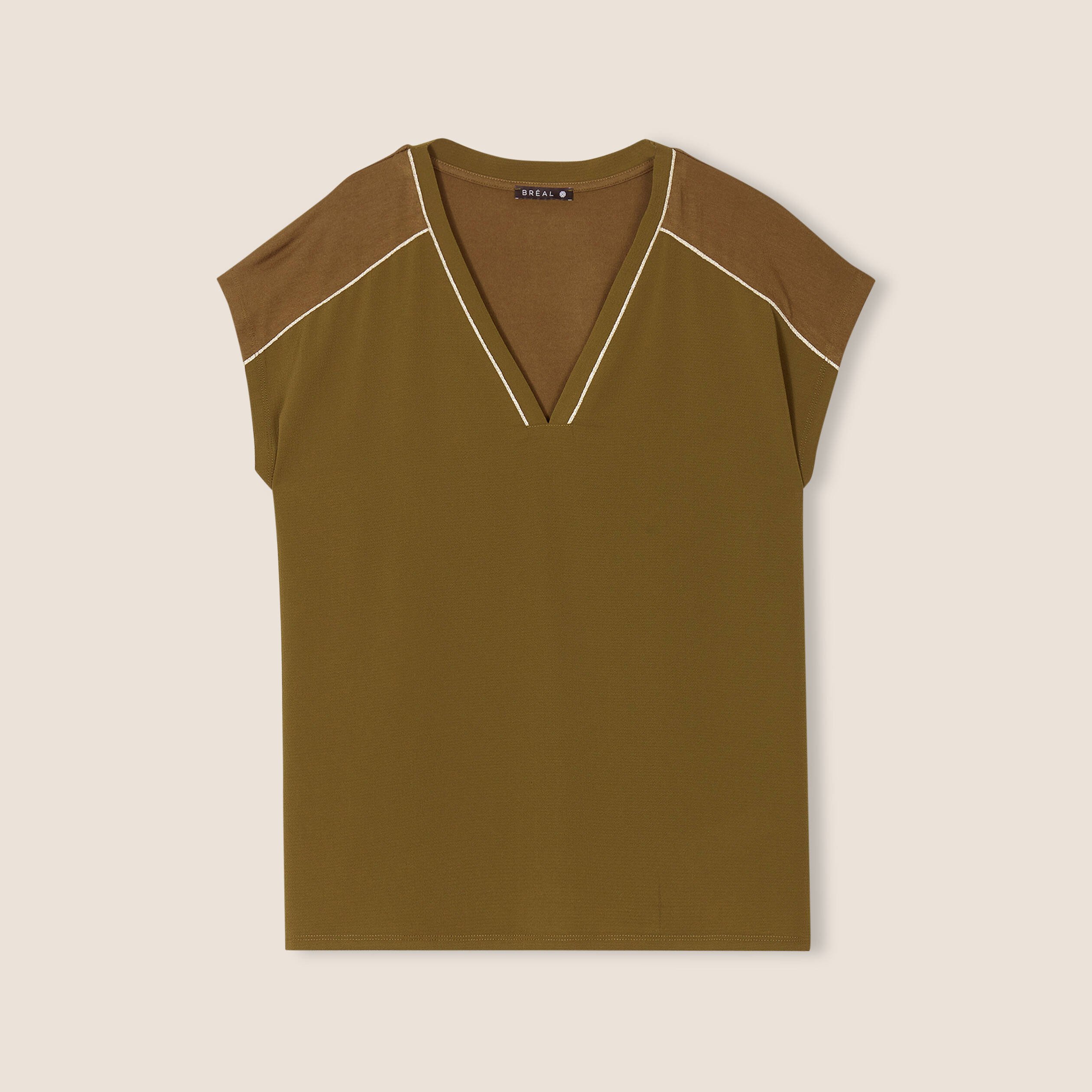 t shirt manches courtes vert olive femme T-shirt manches courtes vert olive femme
