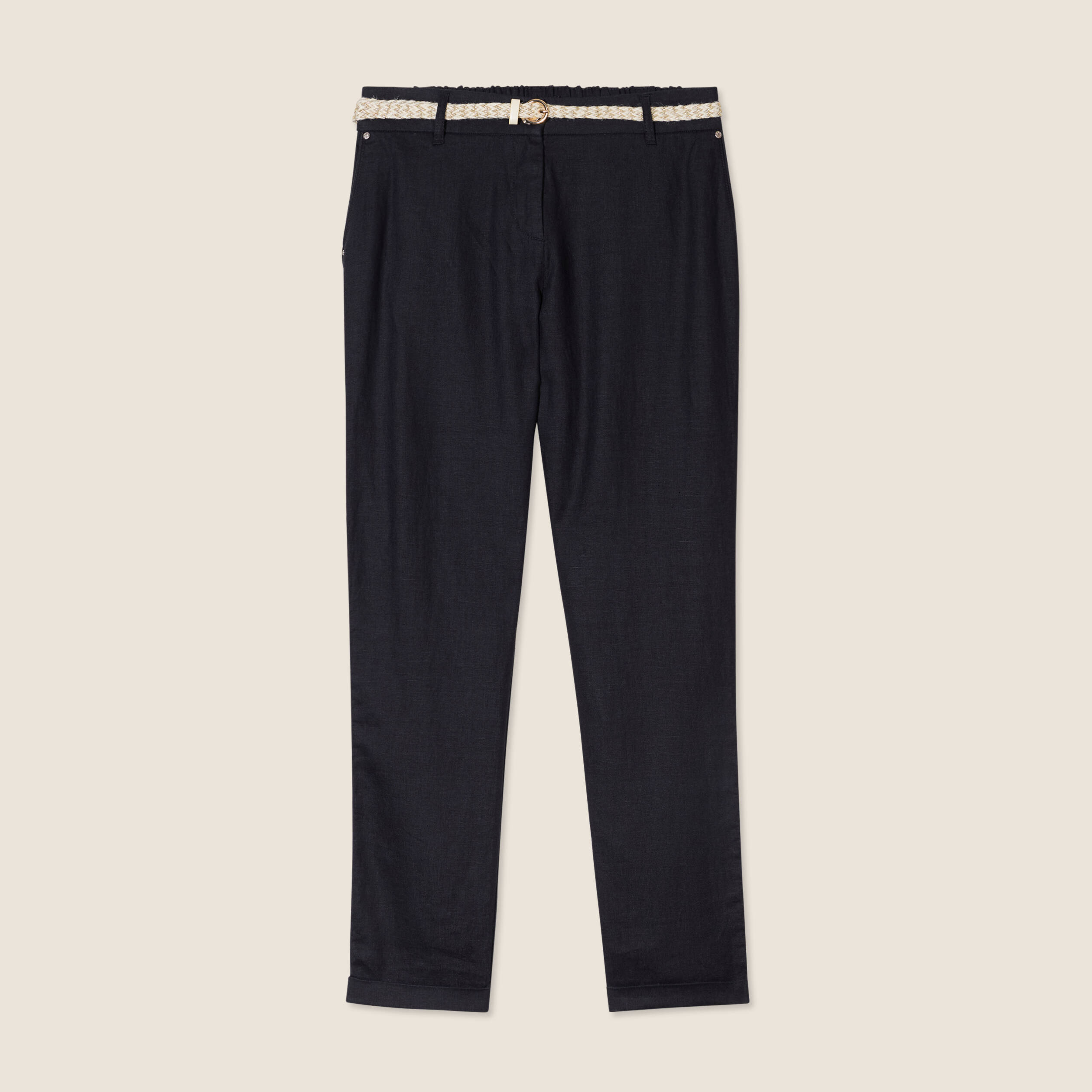 pantalon flou ceinture noir femme Pantalon flou ceinturé noir femme
