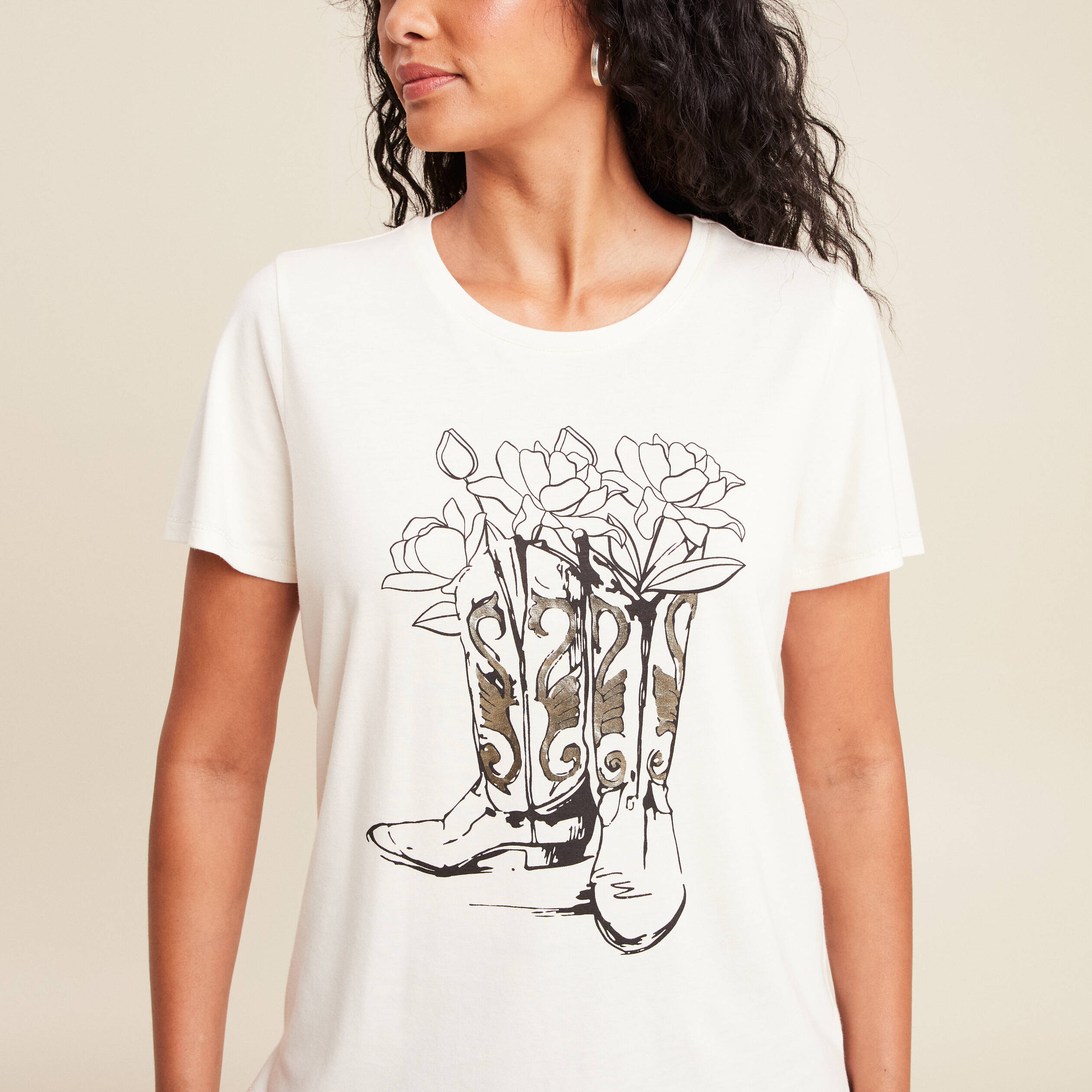 t shirt cintre court manches courtes ecru femme T-shirt cintré court manches courtes ecru femme
