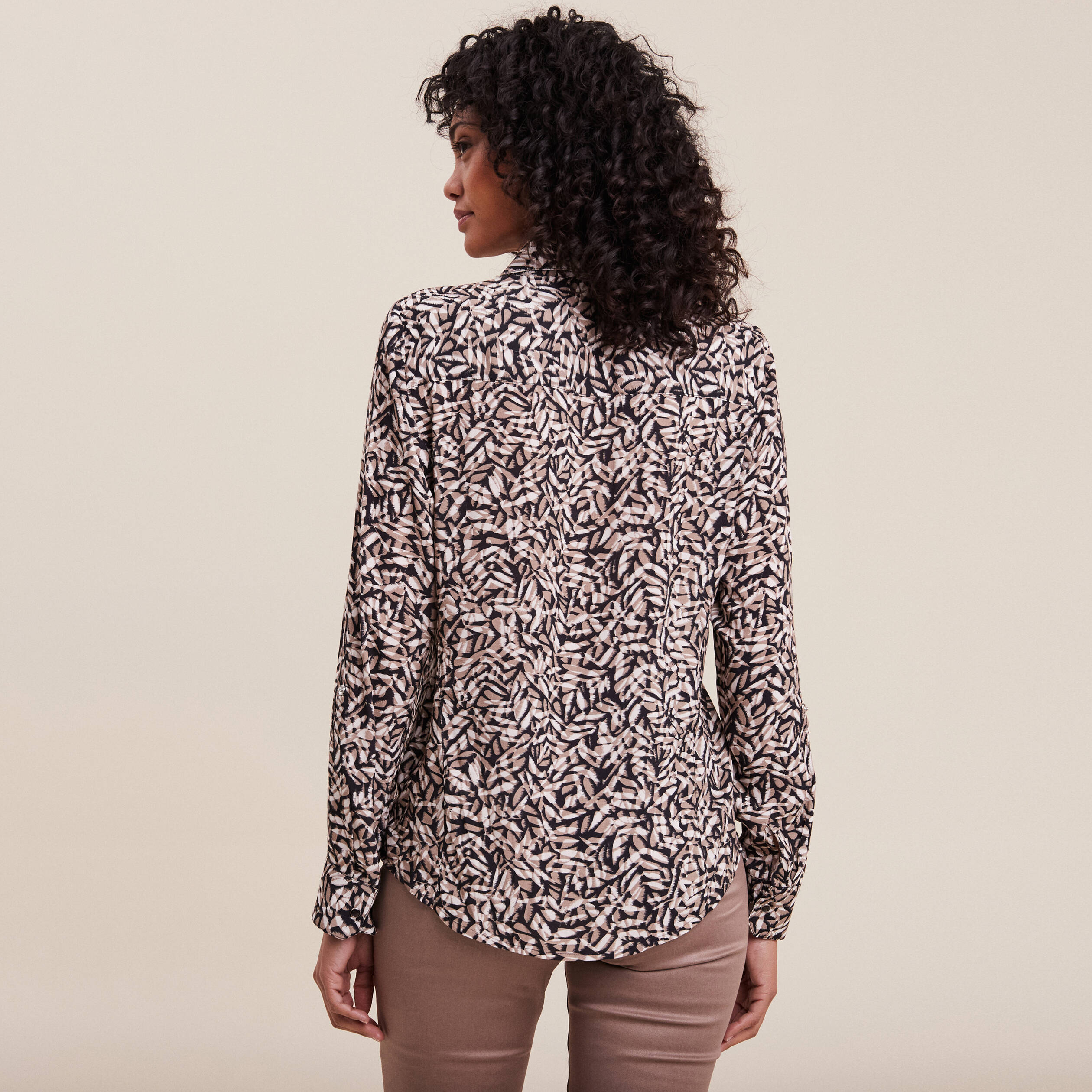 Chemise DC Sports Manches Longues - Marron/Or - Taille L - Occasion