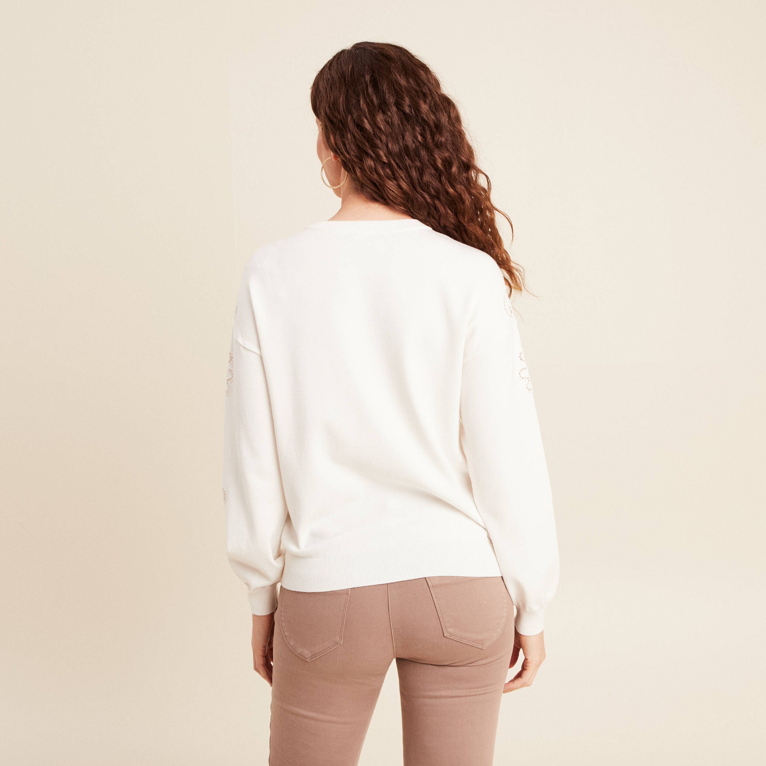 Pull IBKUL Femme XL – Manches Longues, Col Simulé, Zip, Imprimé Cheval (mariée) – Parfait état