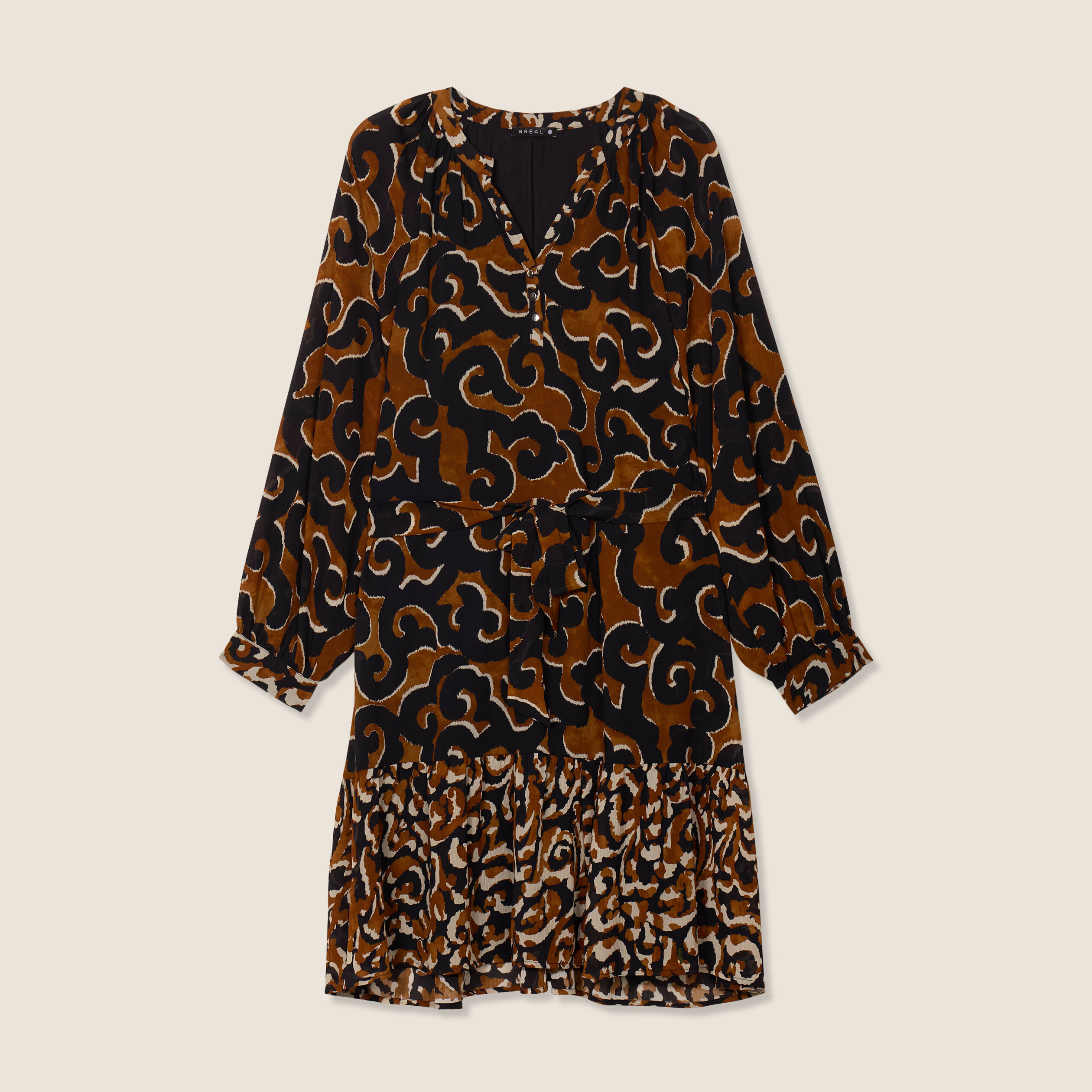 robe imprimee evasee fluide femme noir femme Robe imprimée évasée fluide femme noir femme