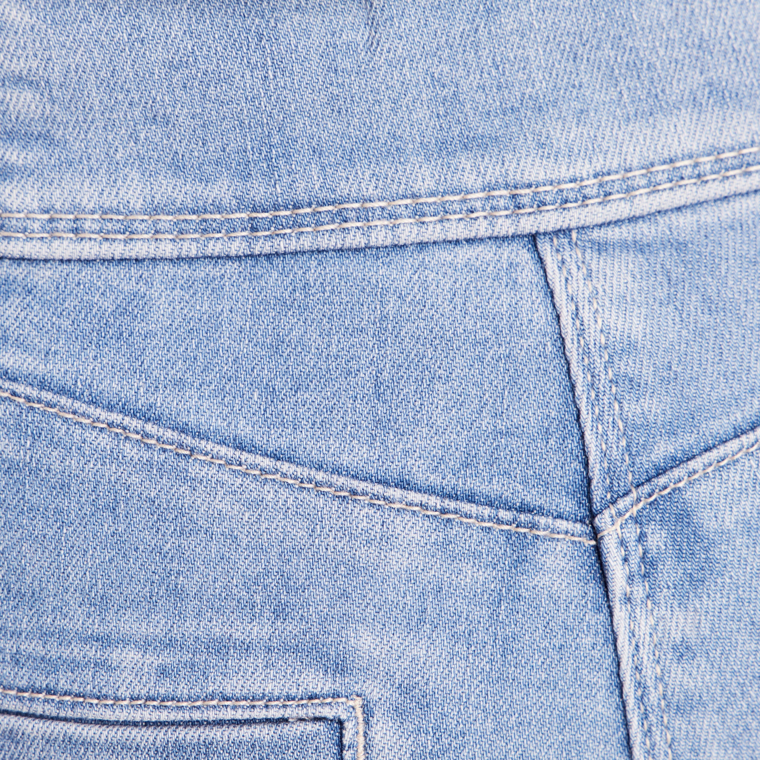 Jean coupe bootcut taille haute denim bleach femme