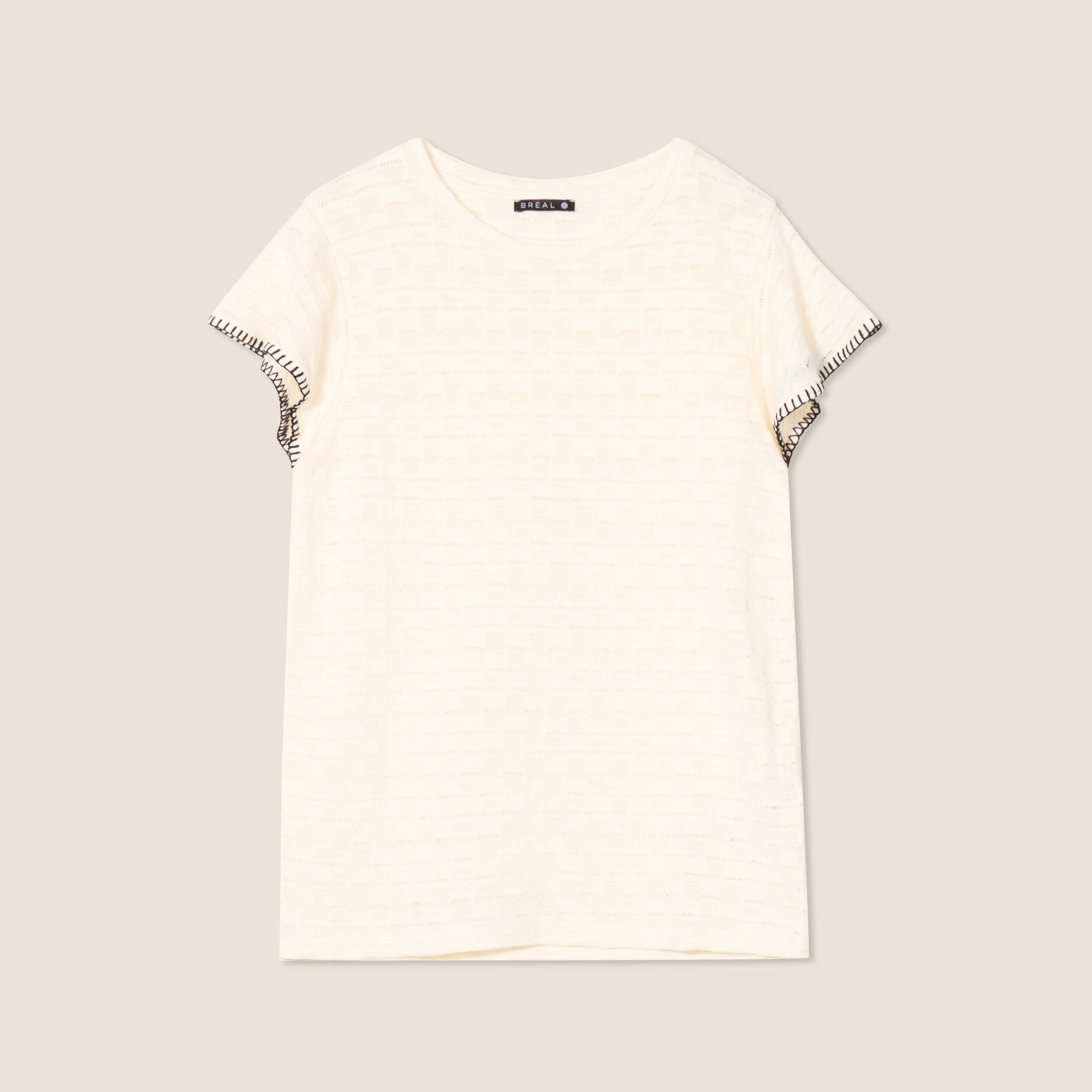 t shirt manches courtes ecru femme T-shirt manches courtes ecru femme