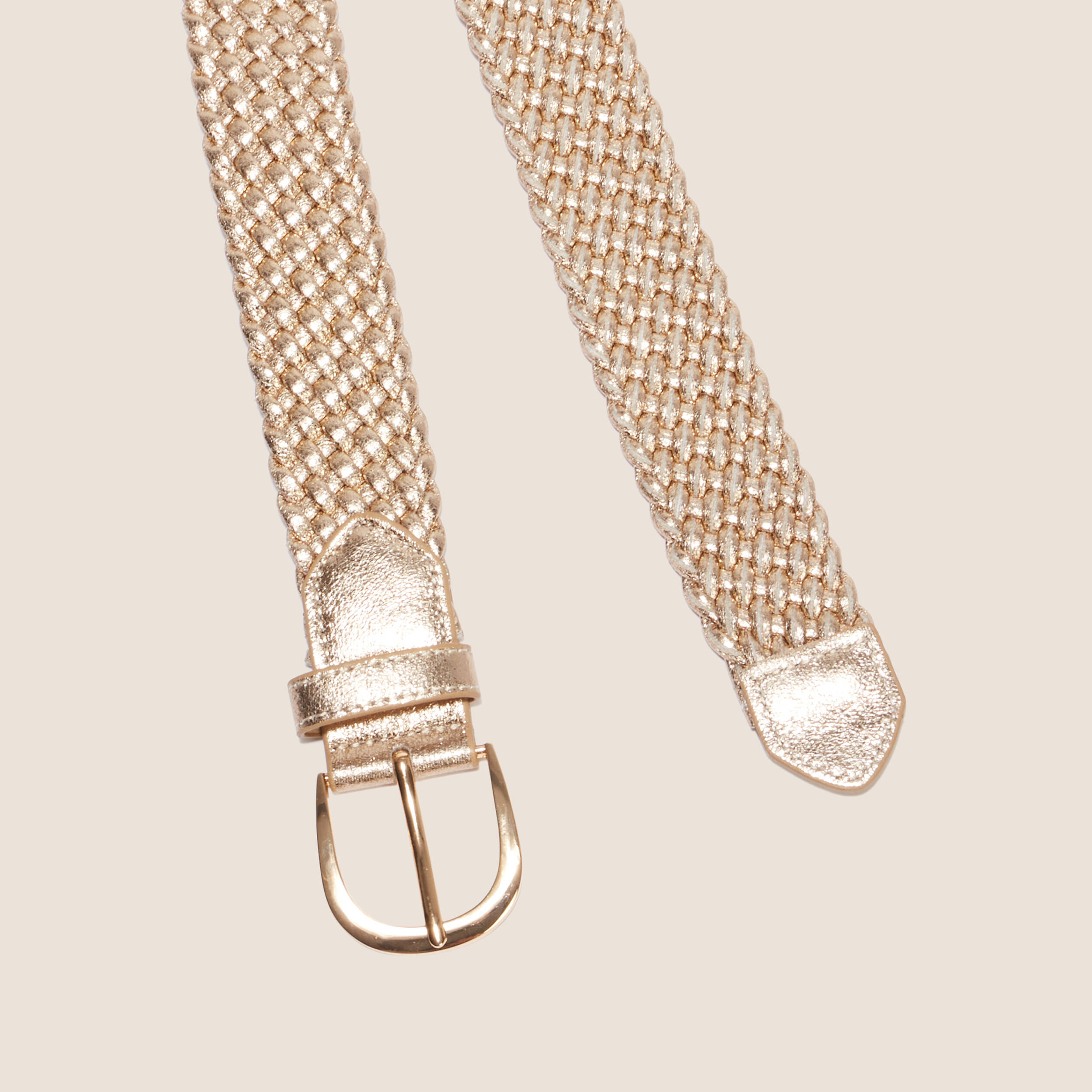 Ceinture métallique tressée - Or main image 1