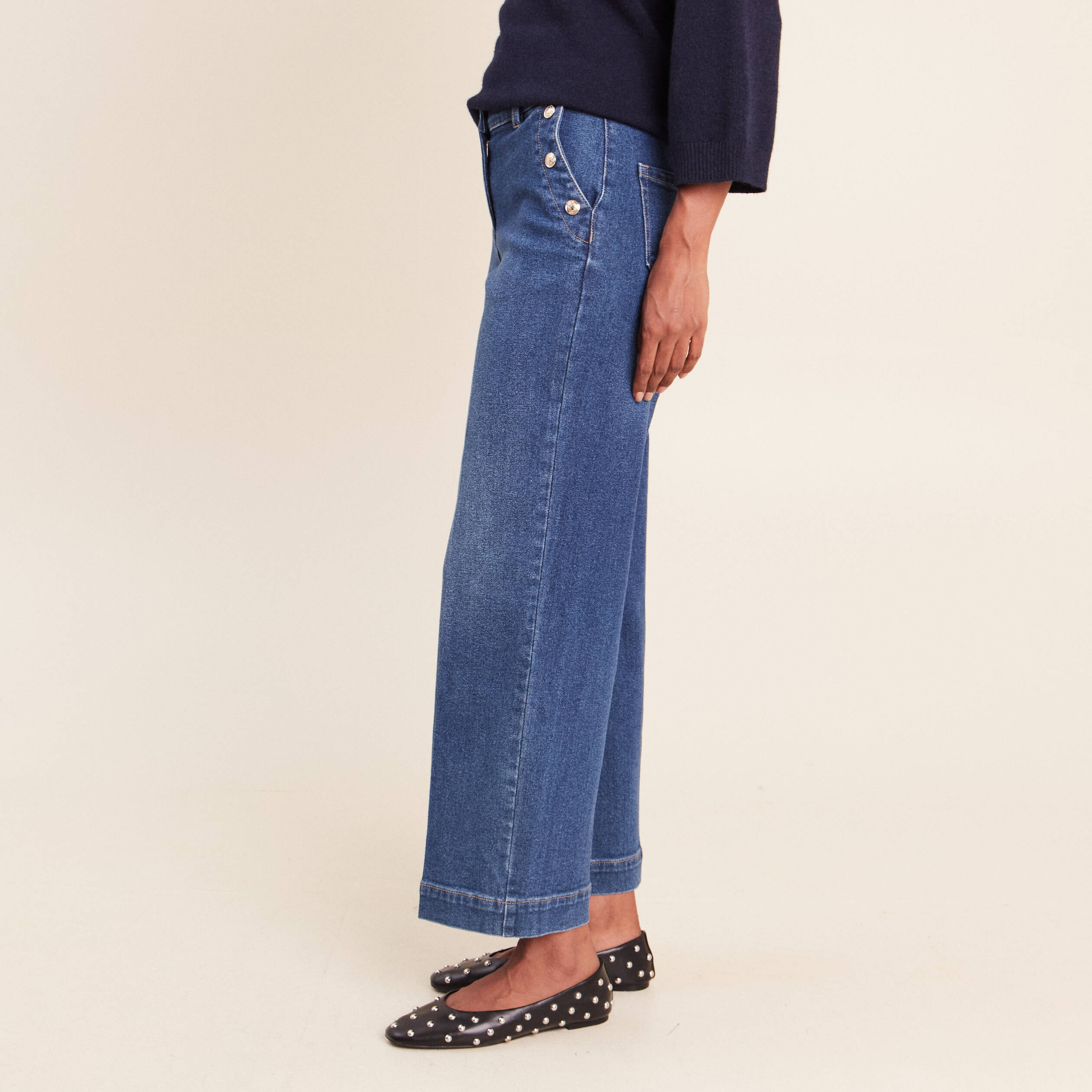 Jean denim stone femme