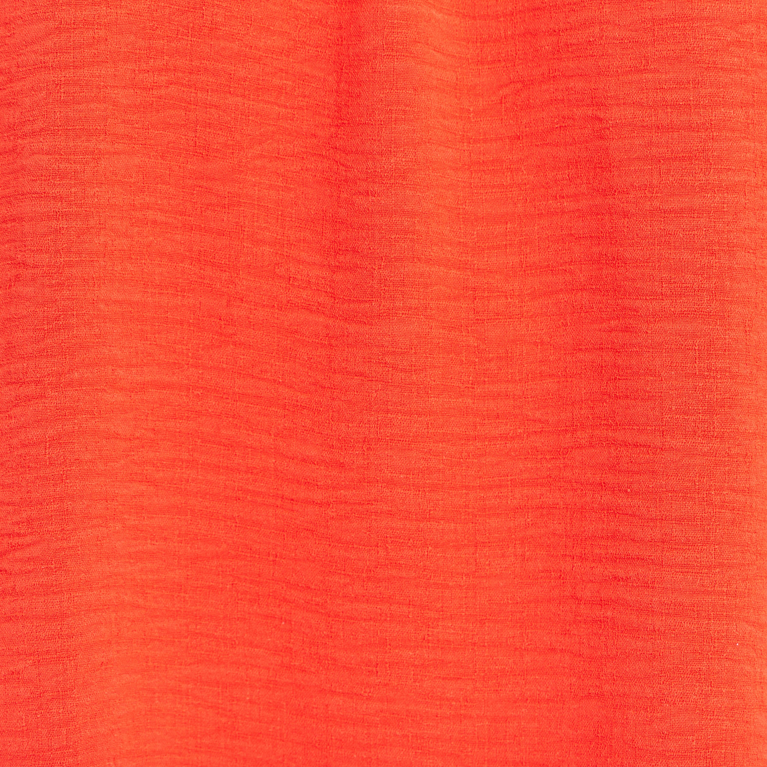 Robe courte &eacute;vas&eacute;e manches courtes orange fonc&eacute; femme