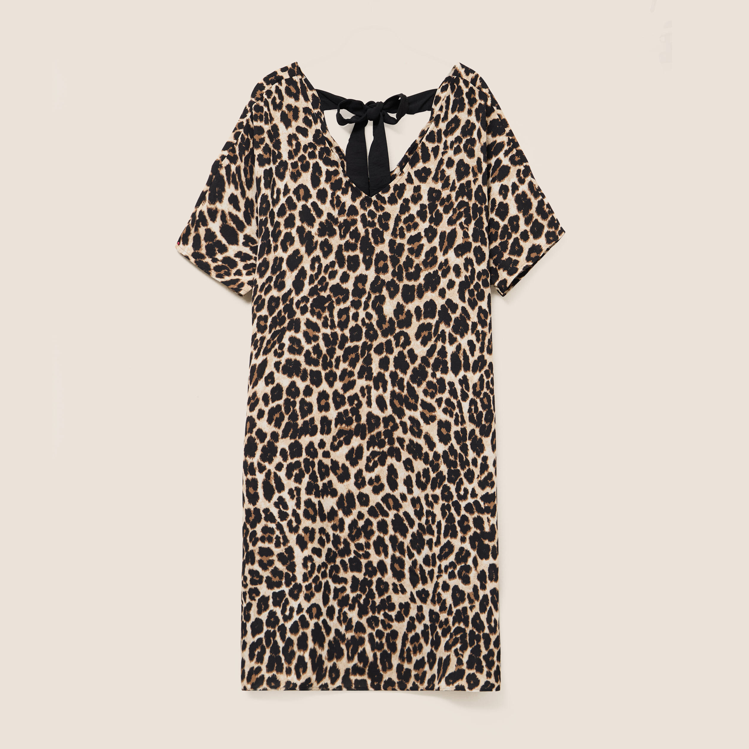 robe fluide col v creme femme Robe fluide col V creme femme