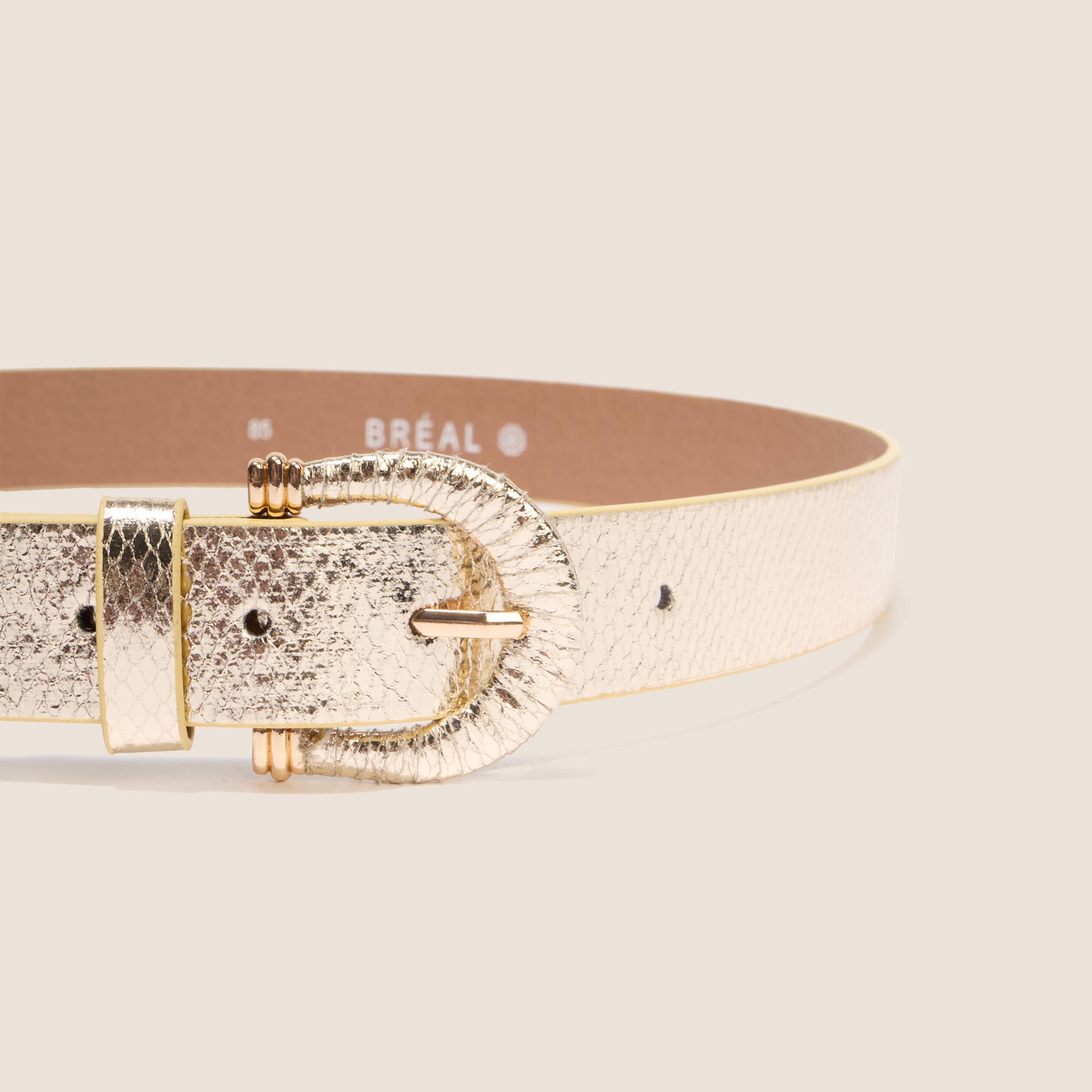 Ceinture fine couleur or femme