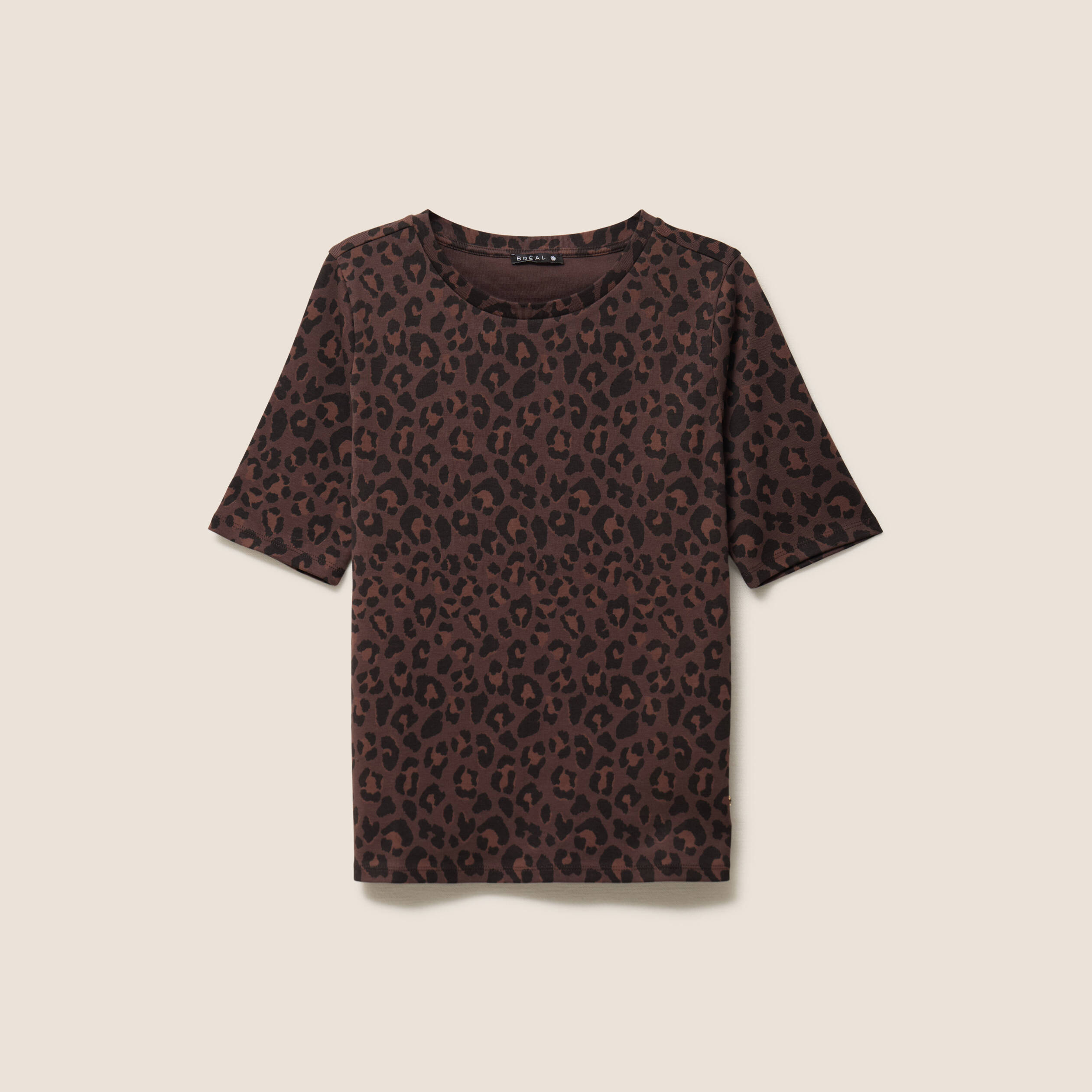 T-shirt en coton biologique marron femme