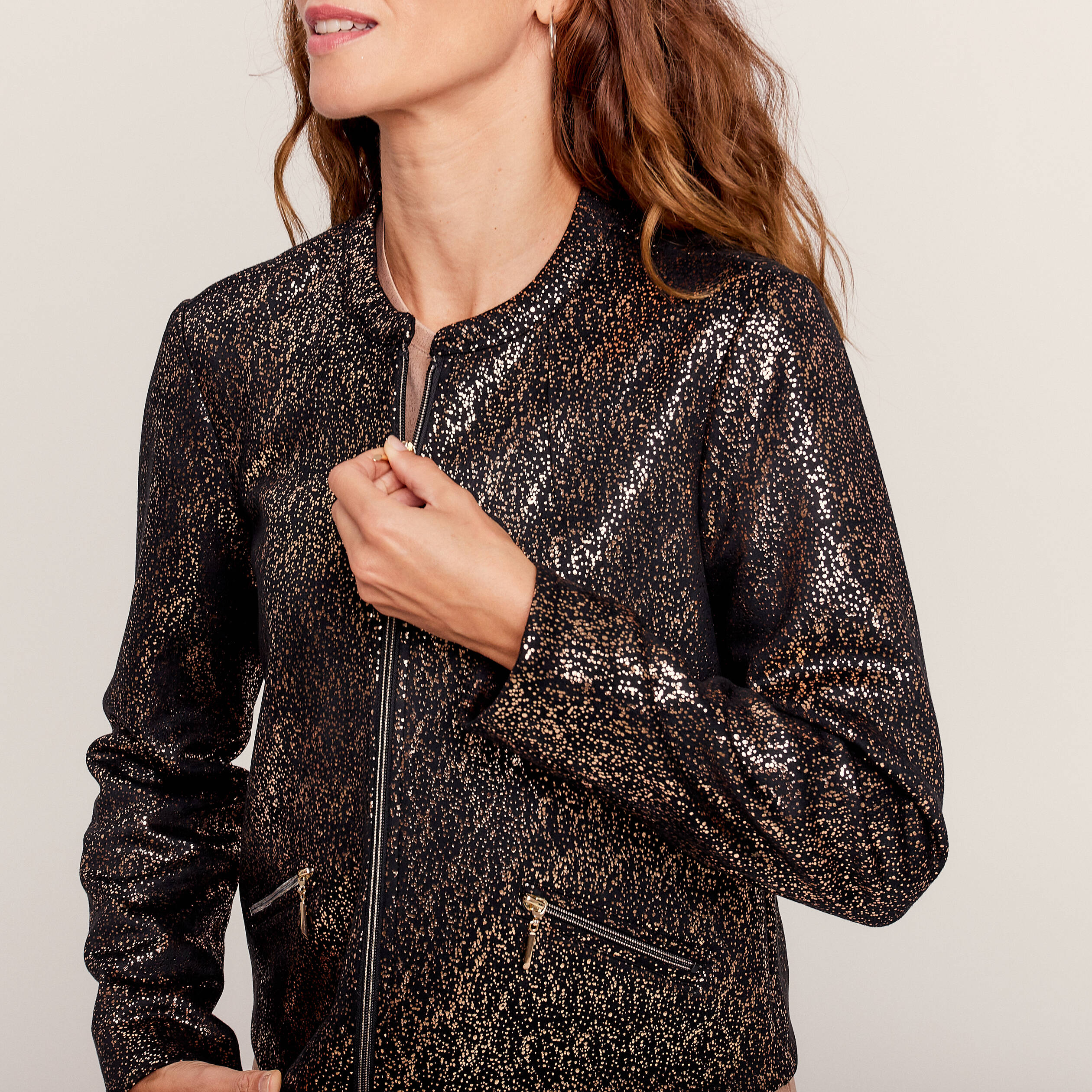 veste ajustee zippee noir femme Veste ajustée zippée noir femme