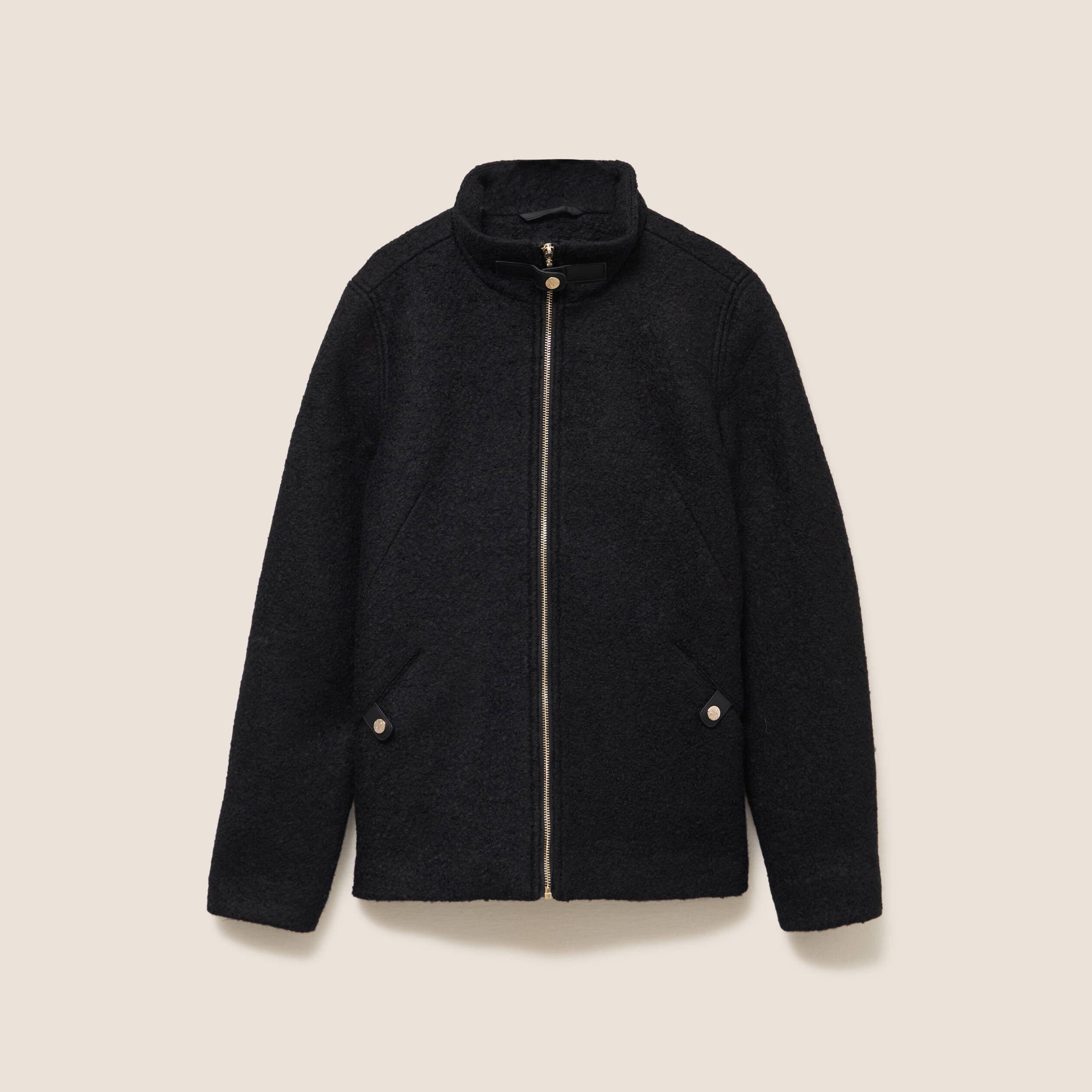 Manteau doubl&eacute; avec laine noir femme