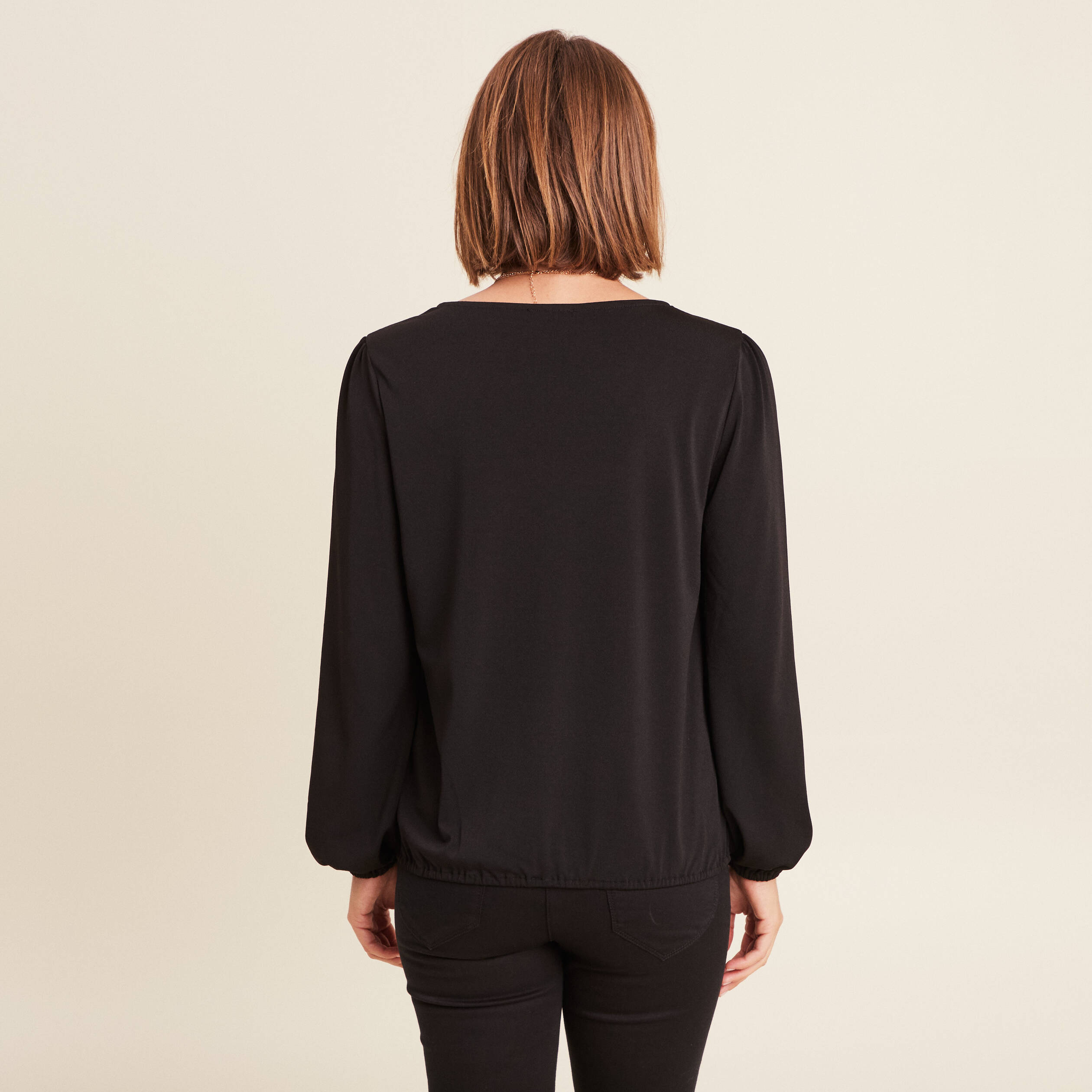 blouse manches longues noir femme Blouse manches longues noir femme