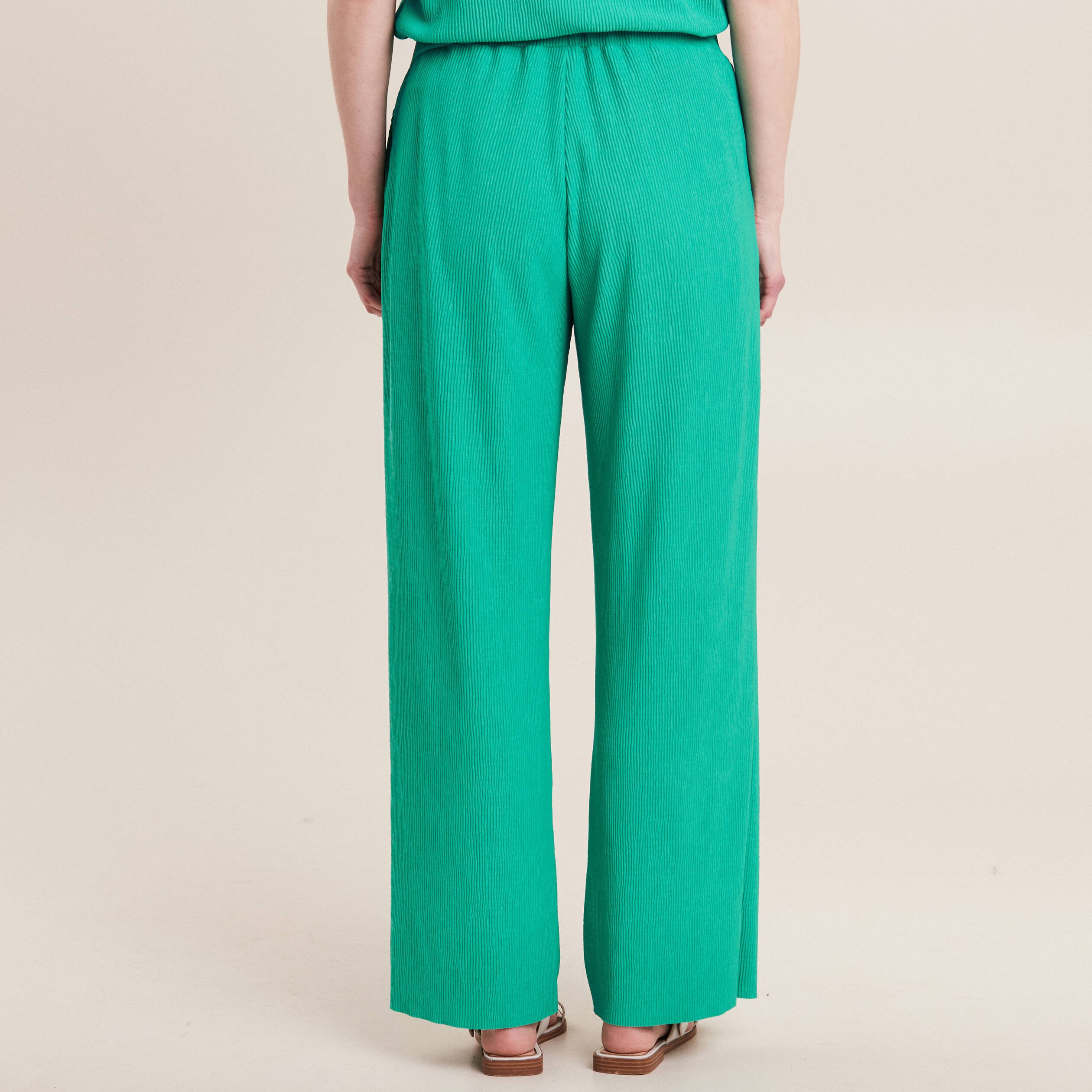 pantalon flou taille basse vert turquoise femme Pantalon flou taille basse vert turquoise femme