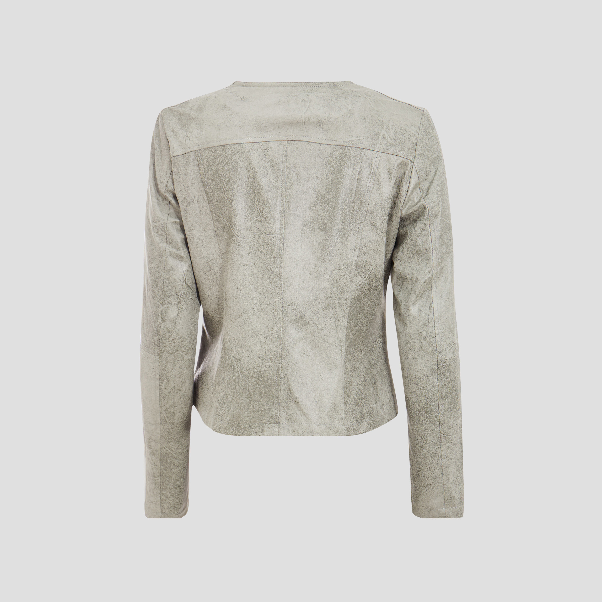 veste droite zippee vert clair femme Veste droite zippée vert clair femme