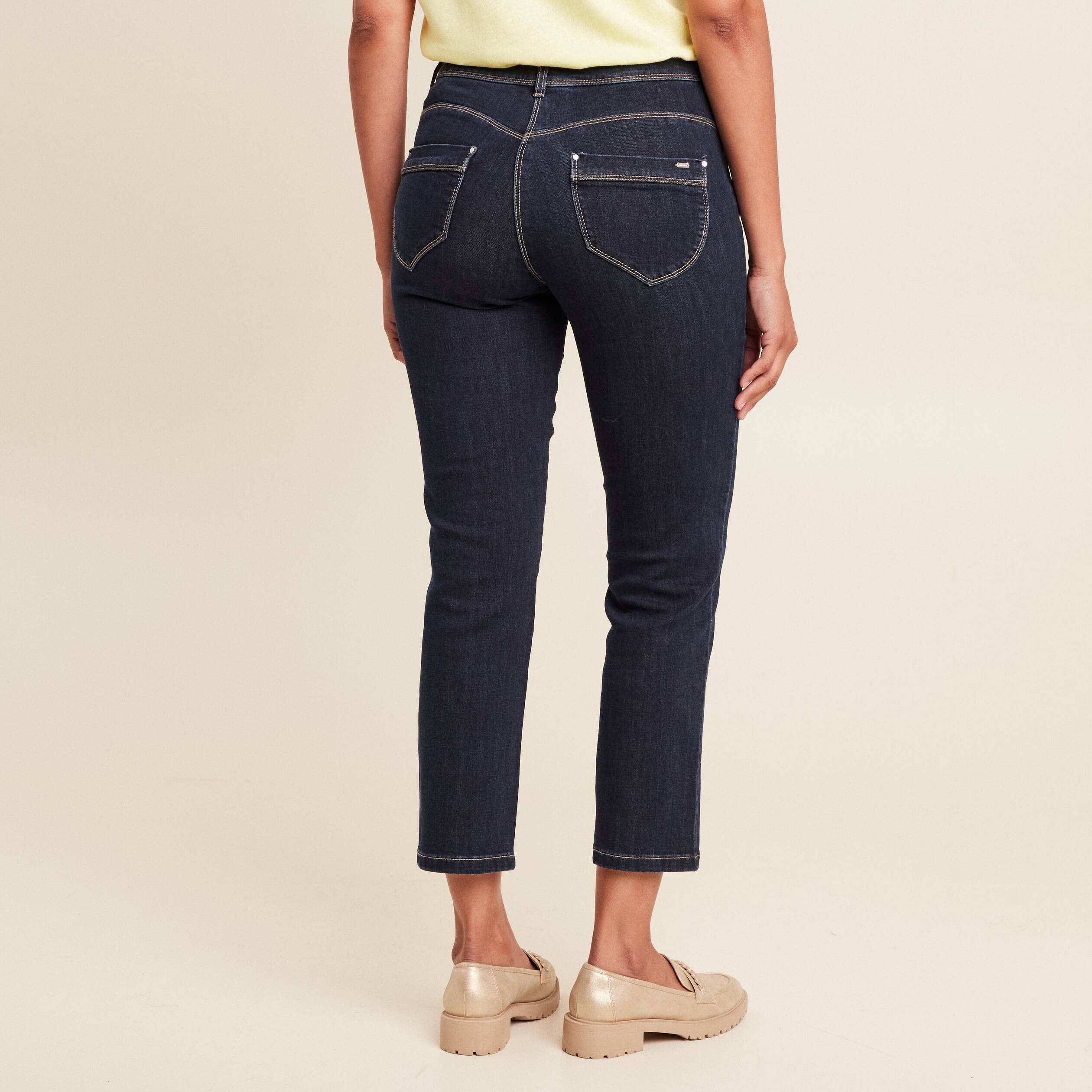 jean droit 78eme denim brut femme Jean droit 7/8ème denim brut femme