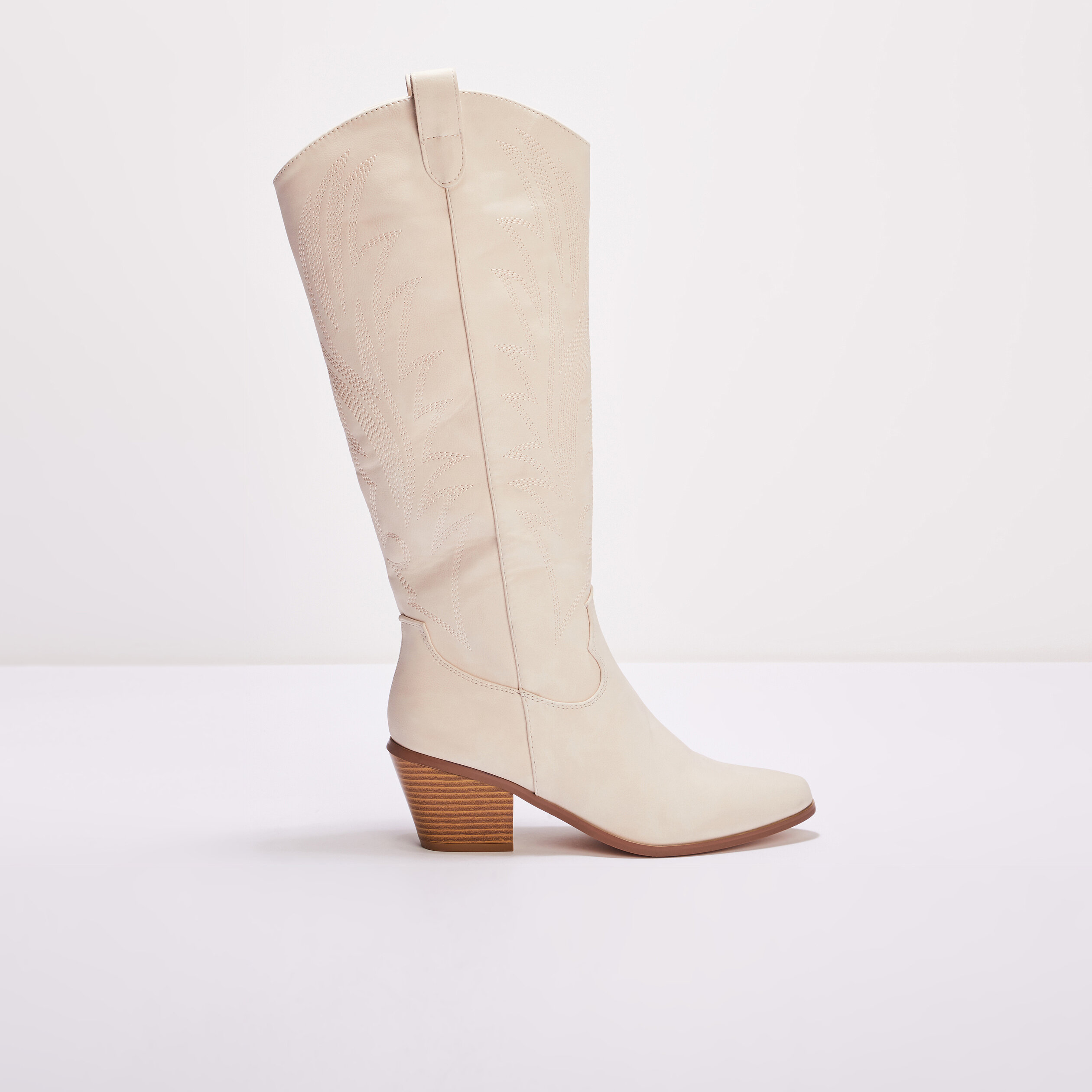 Bottes noires ivoire femme