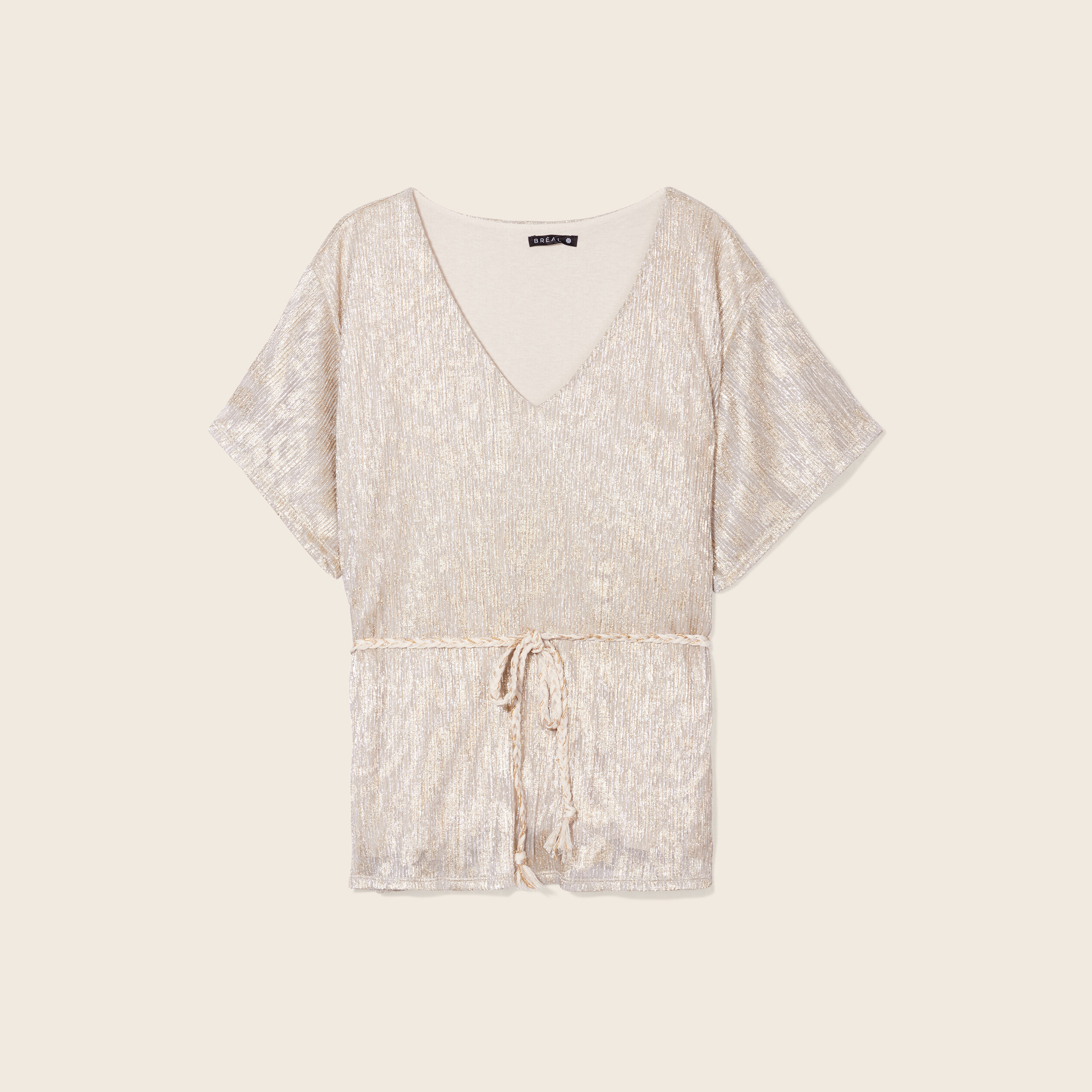 t shirt manches courtes beige femme T-shirt manches courtes beige femme
