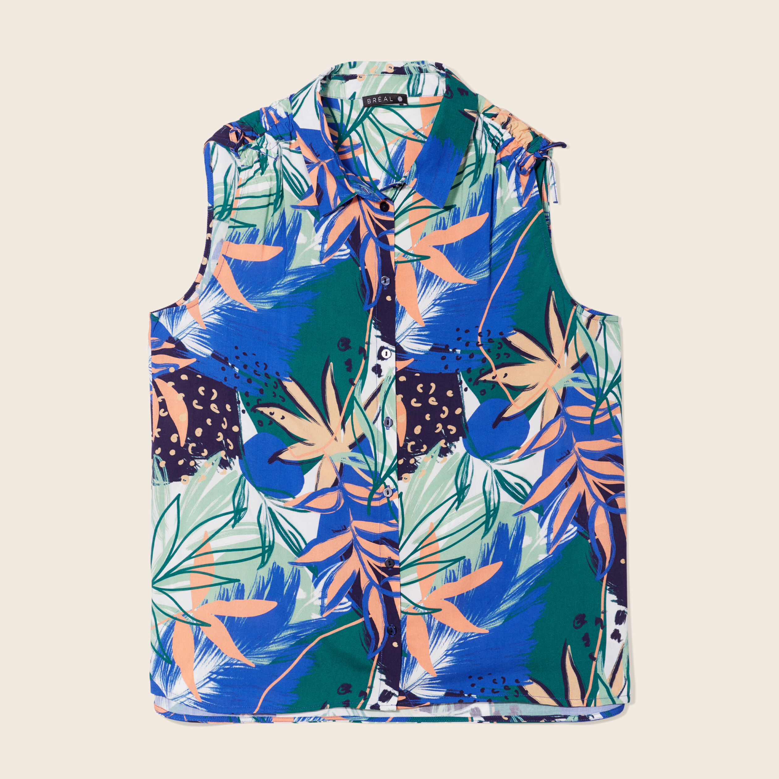 blouse sans manches bleu femme Blouse sans manches bleu femme