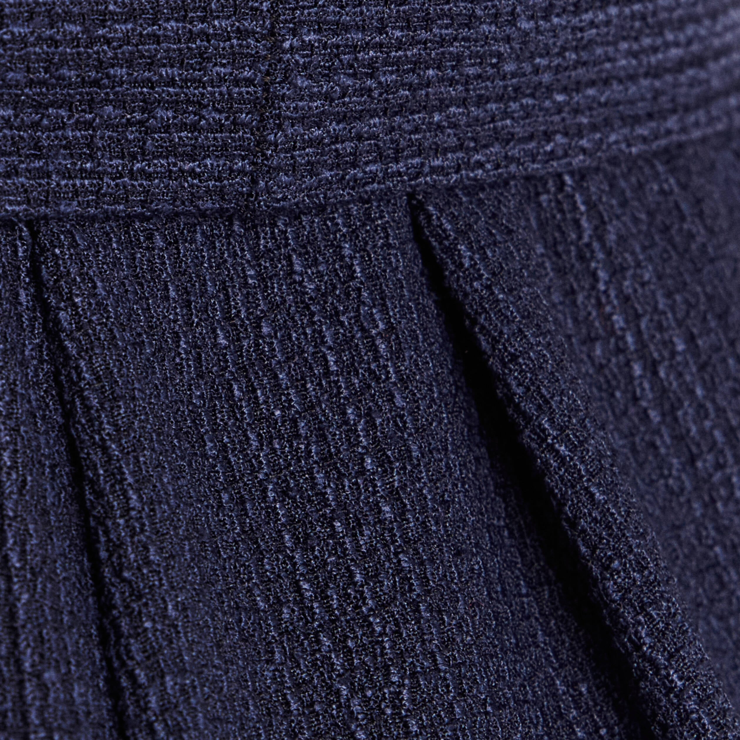 Combinaison large col v manches courtes bleu marine femme