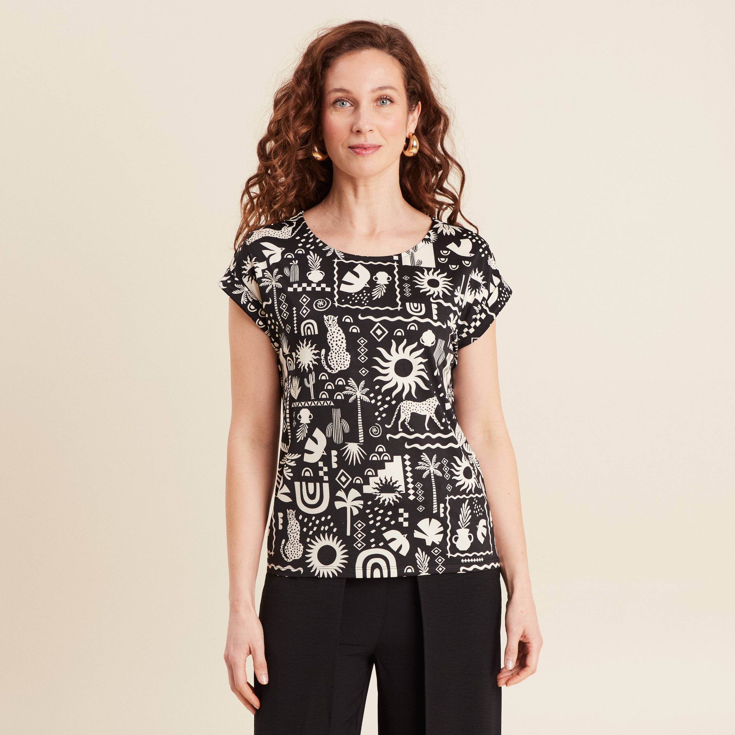t shirt manches courtes noir femme T-shirt manches courtes noir femme