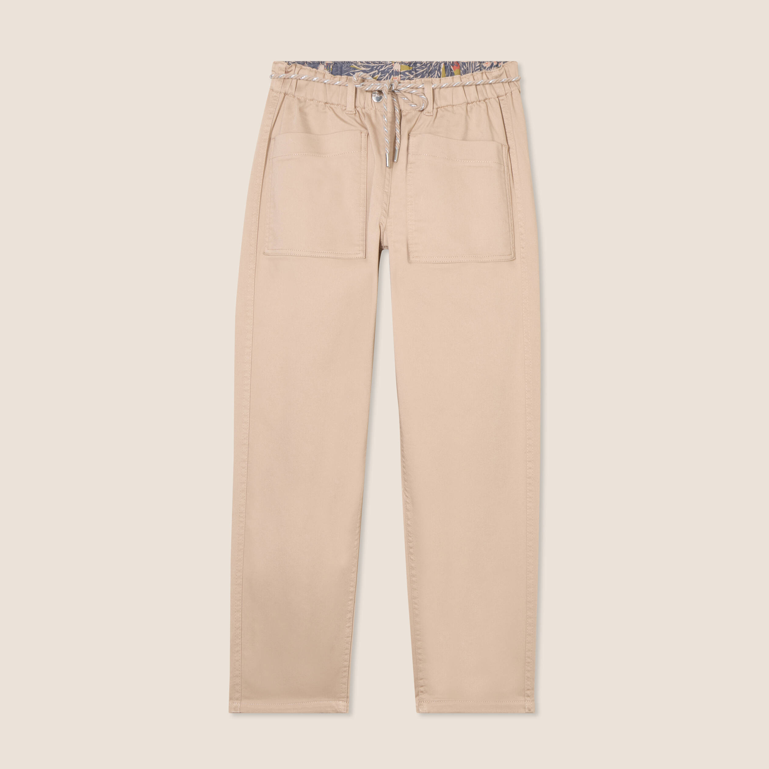 pantalon droit reversible taupe femme Pantalon droit réversible taupe femme